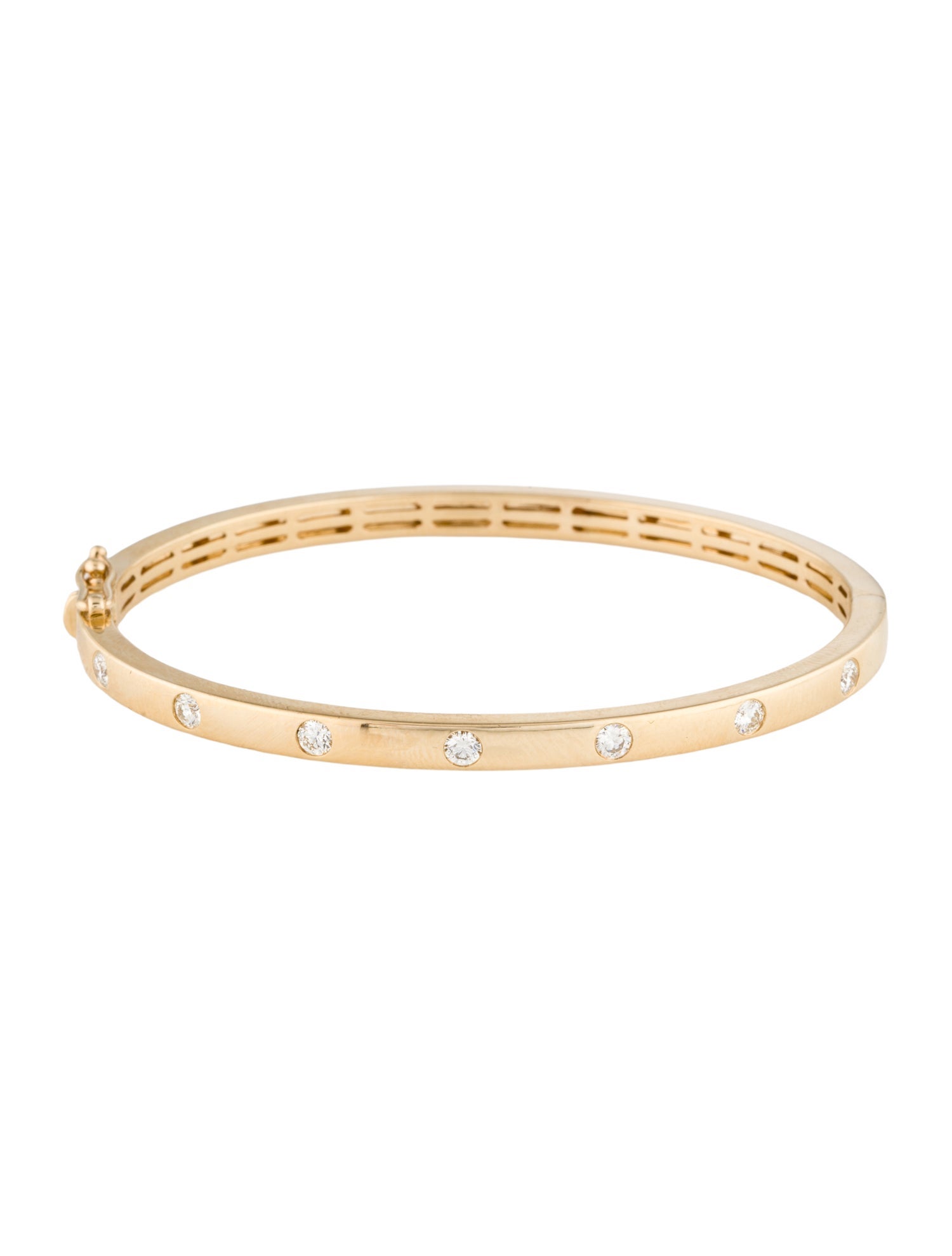Bracelet 14K Diamond Hinged Bangle