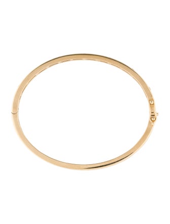 Bracelet 14K Diamond Hinged Bangle