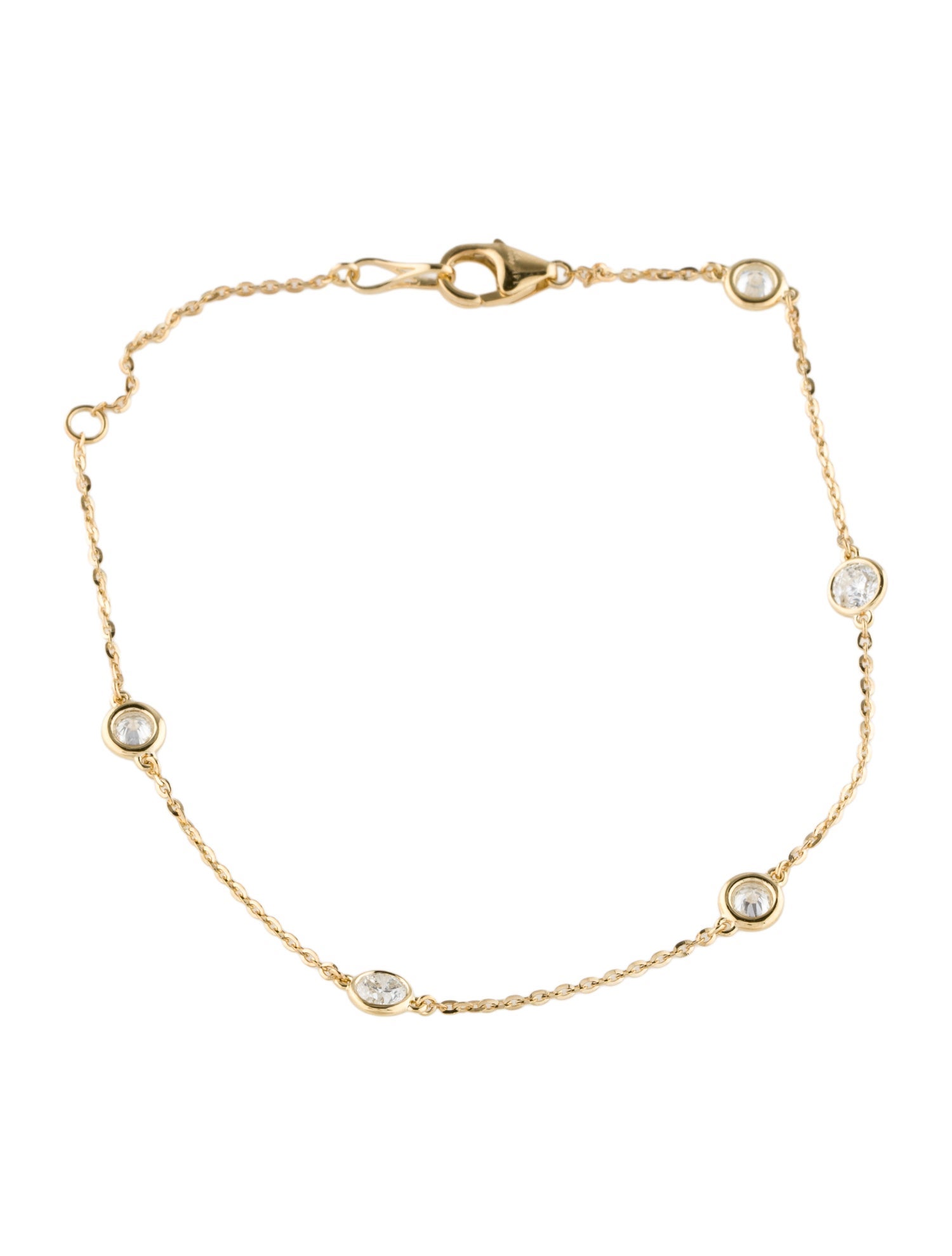 Bracelet 14K Diamond Station Bracelet