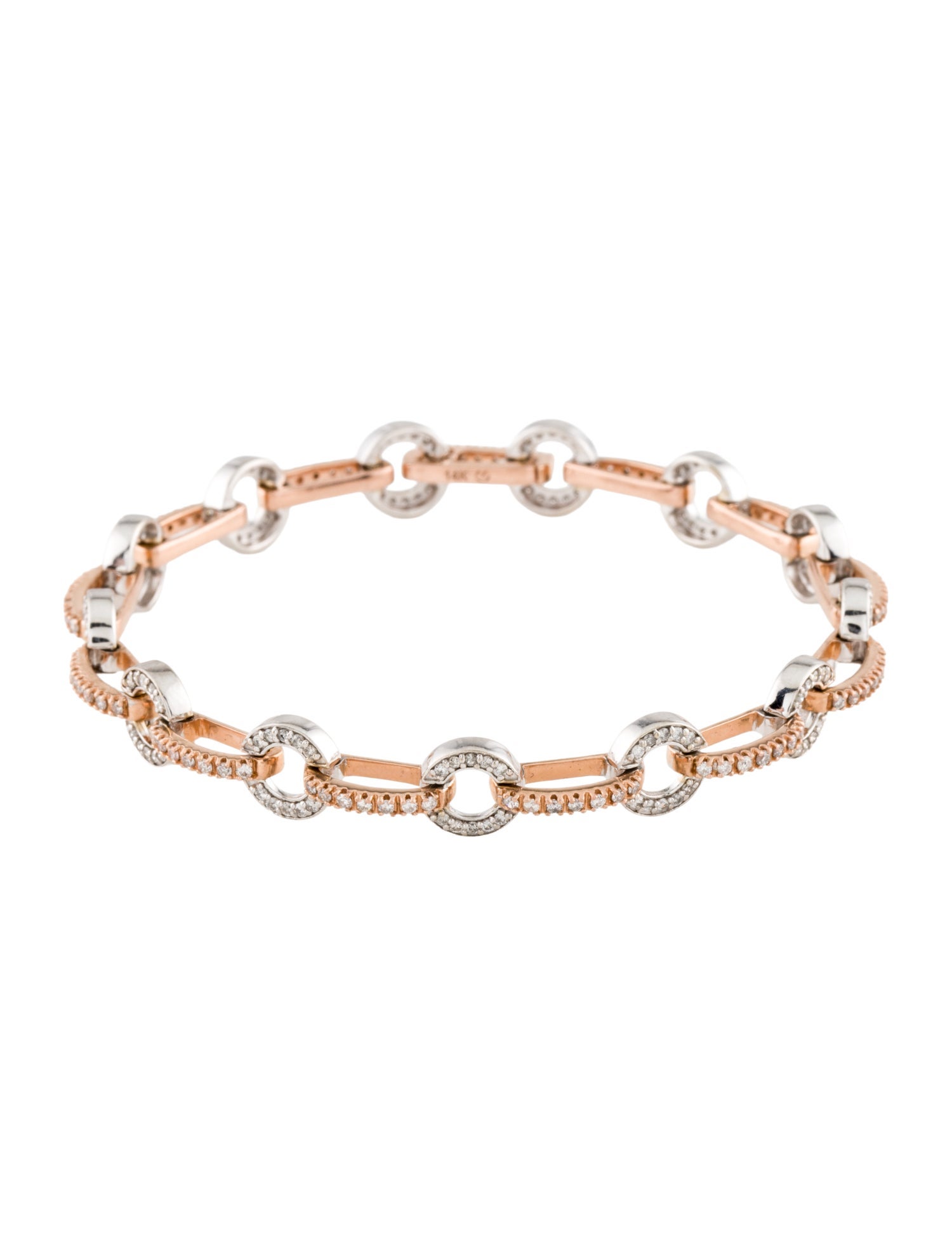 Bracelet 14K 1.11ctw Diamond Link