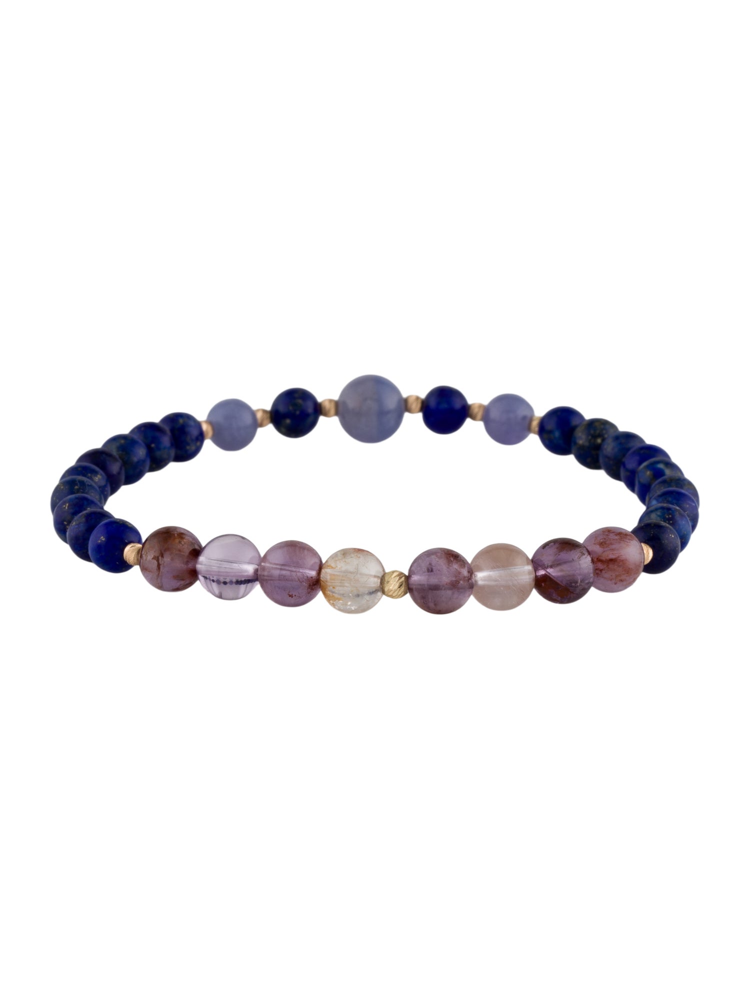 Bracelet 14K Tanzanite, Lapis Lazuli & Amethyst Bead