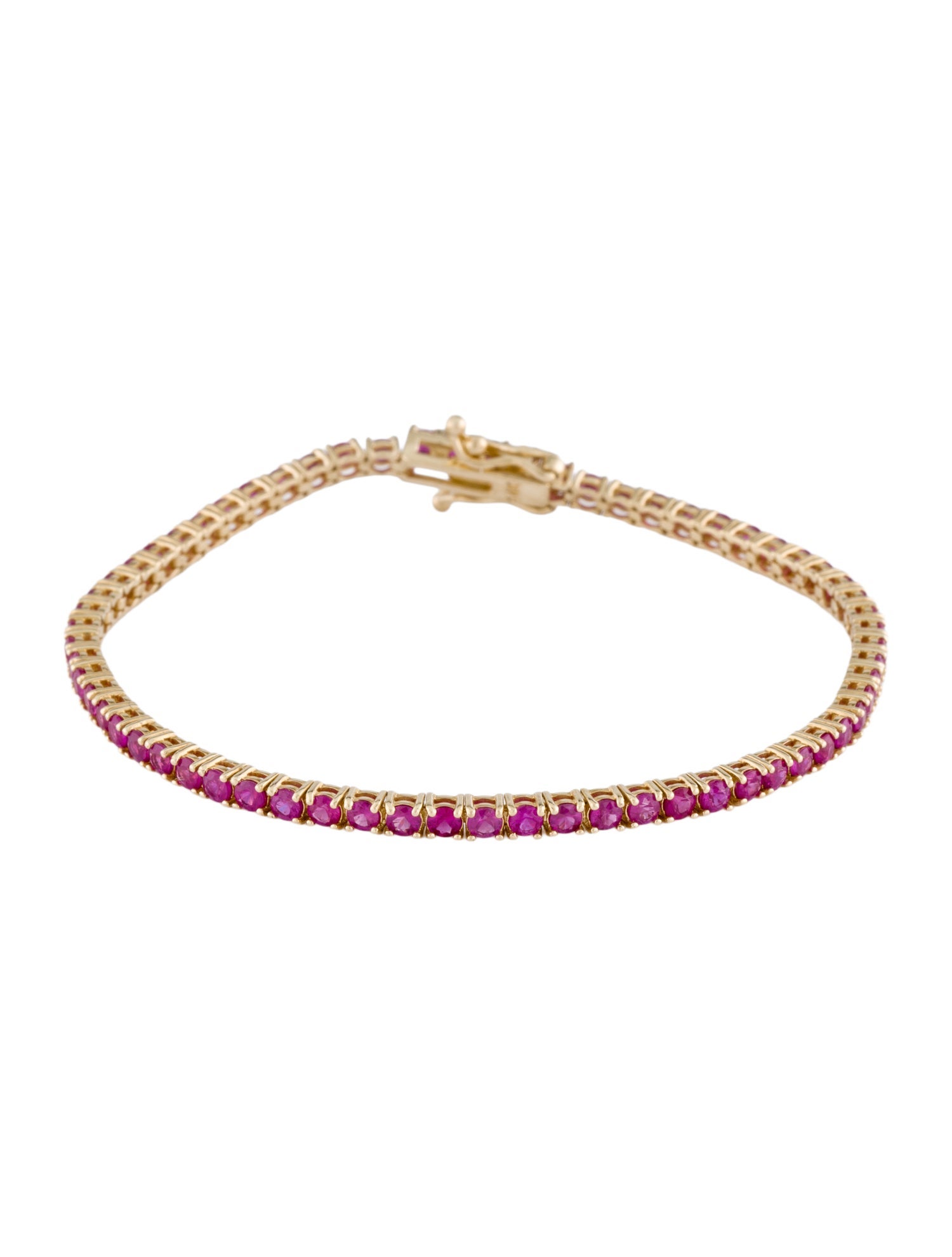 Bracelet 14K Ruby 4.56ctw Tennis