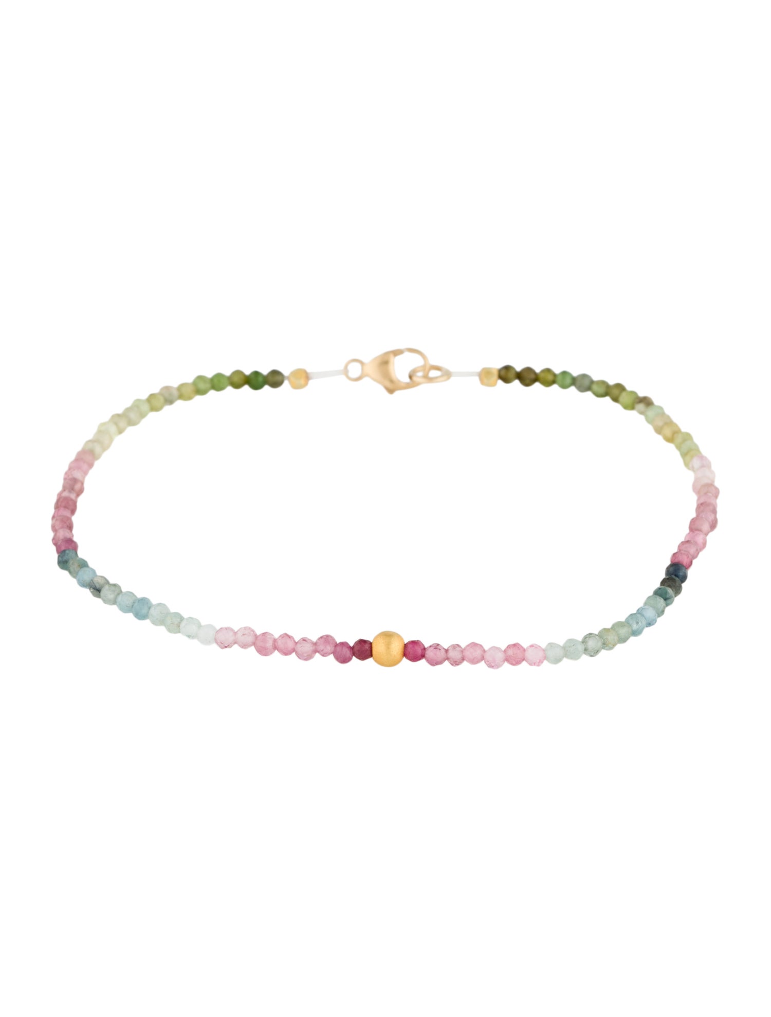 Bracelet Tourmaline & Quartz Bead Station