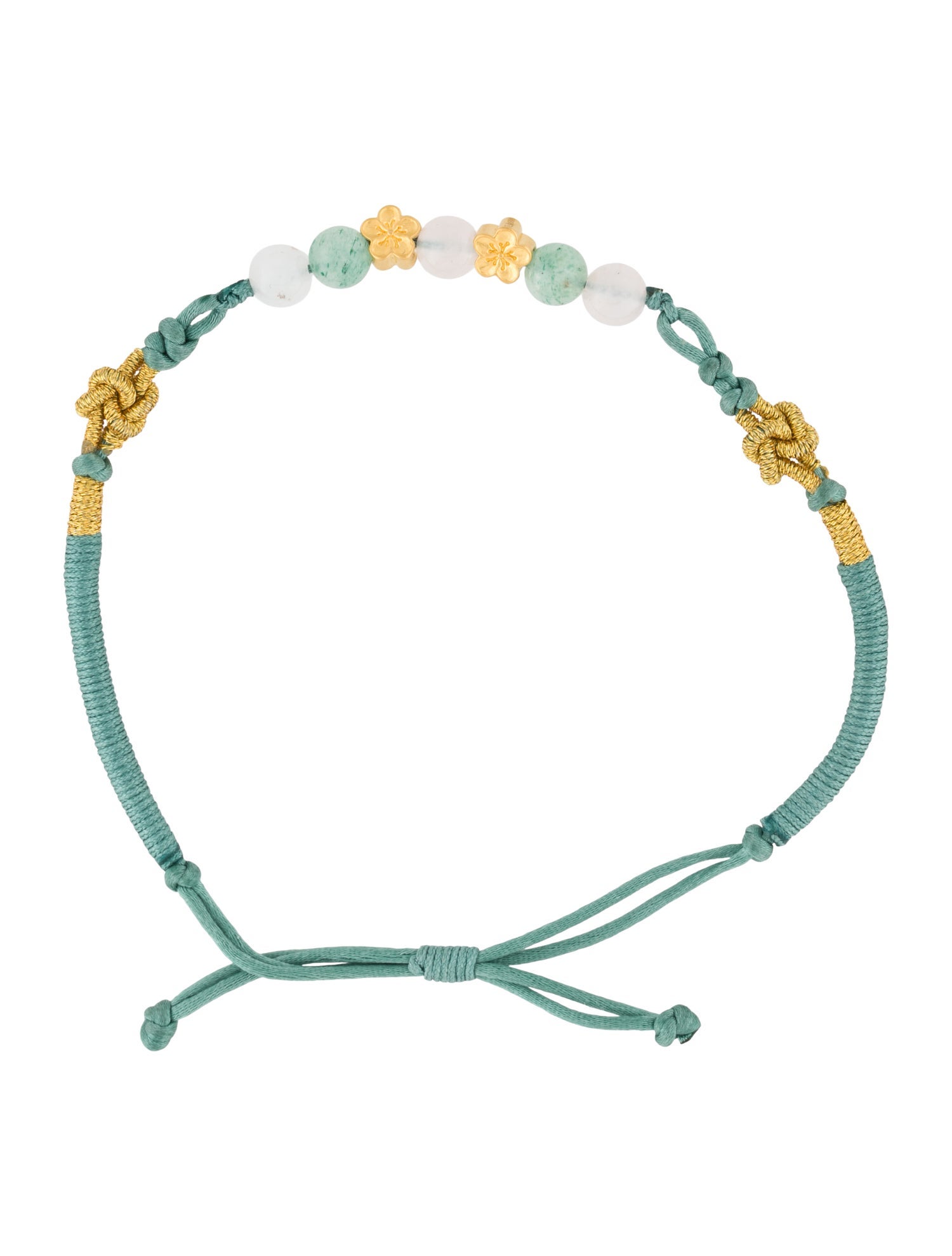 Bracelet 24K Aventurine Quartz & Quartz Adjustable Wrap