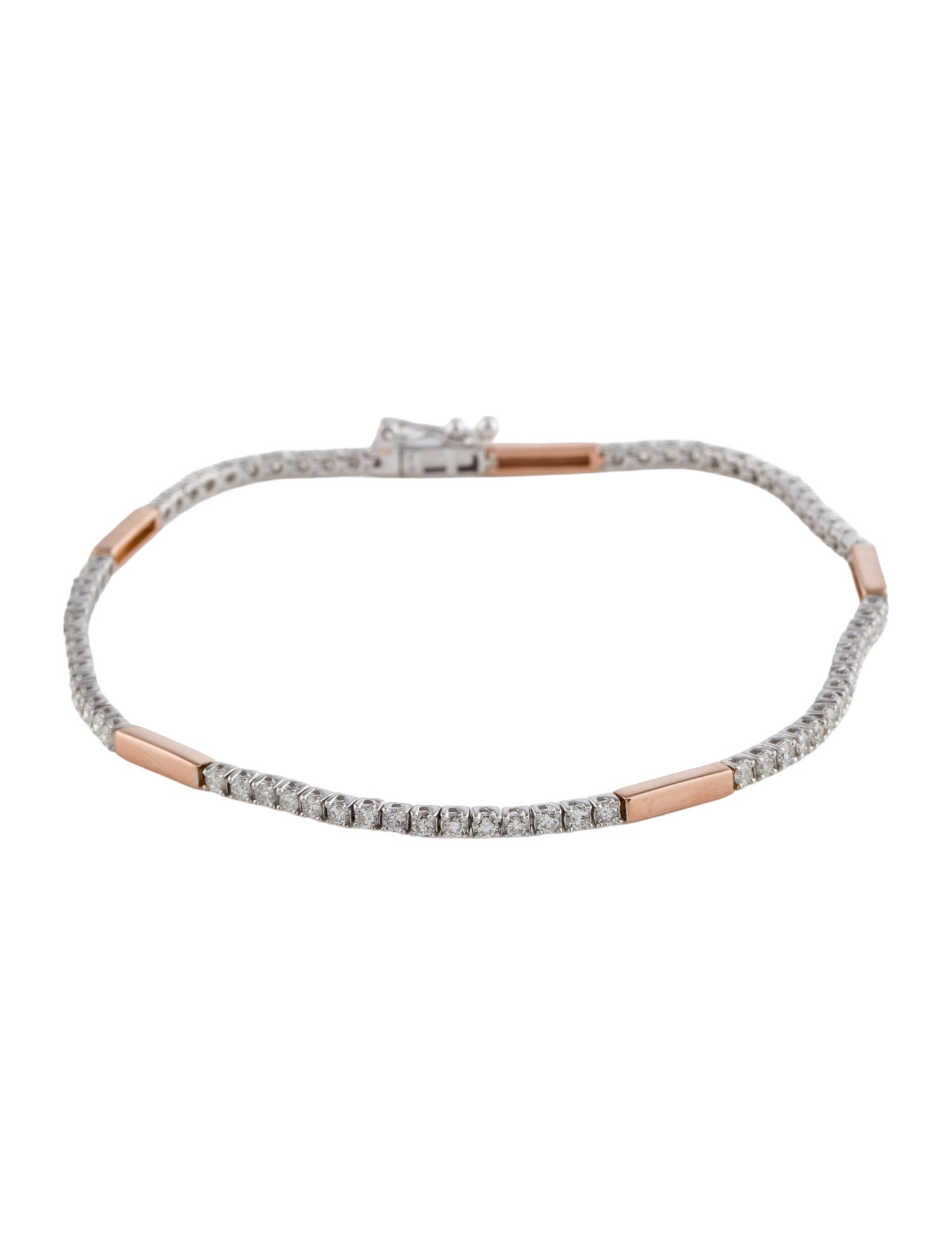 Bracelet 14K 1.10ctw Diamond Station