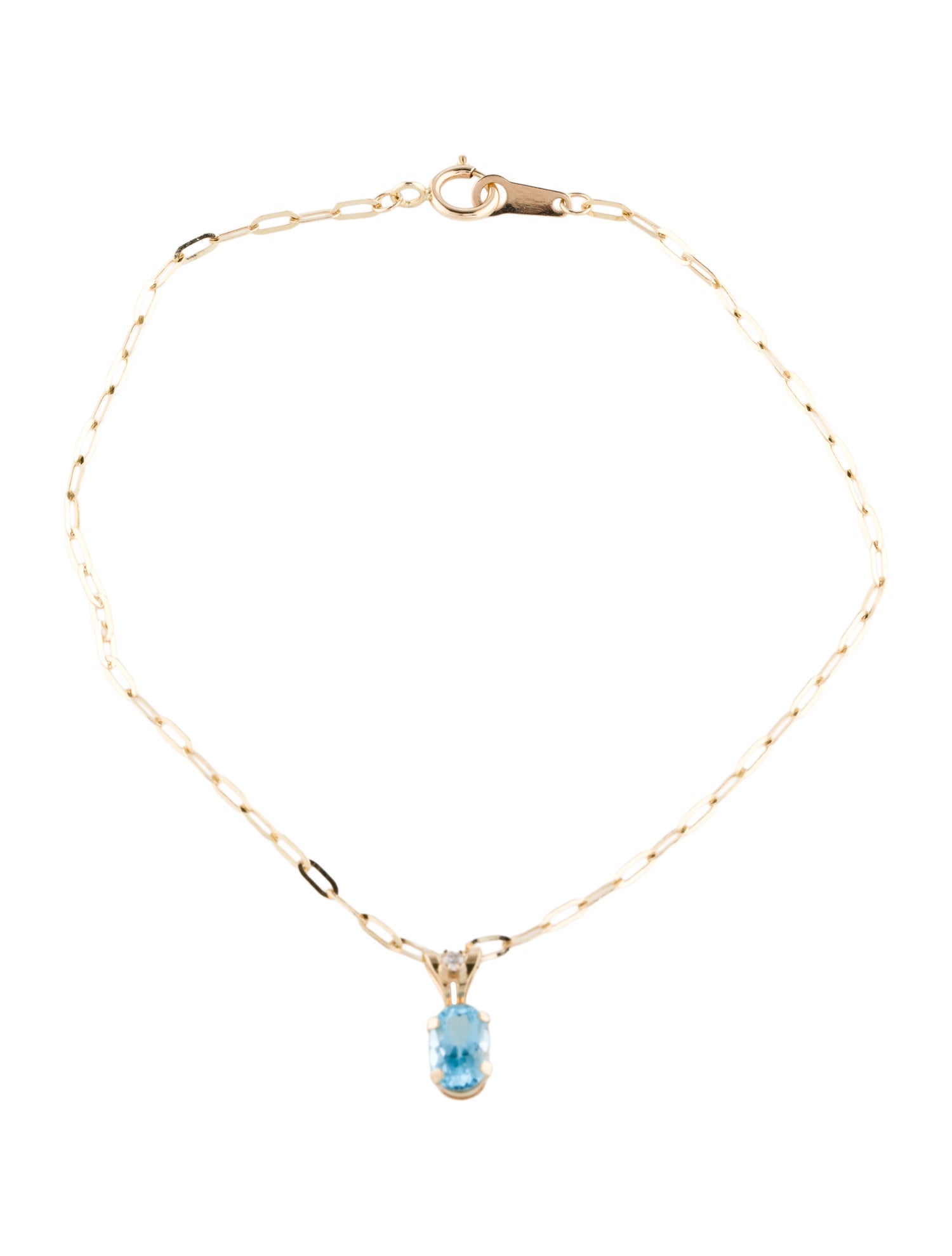 Bracelet 14K Topaz & Diamond Station