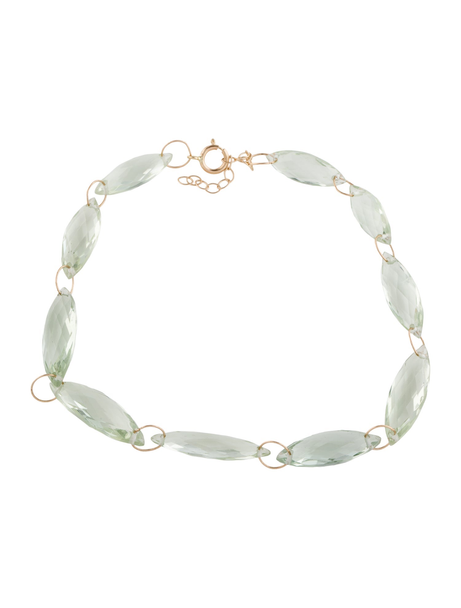 Bracelet 14K Prasiolite Link