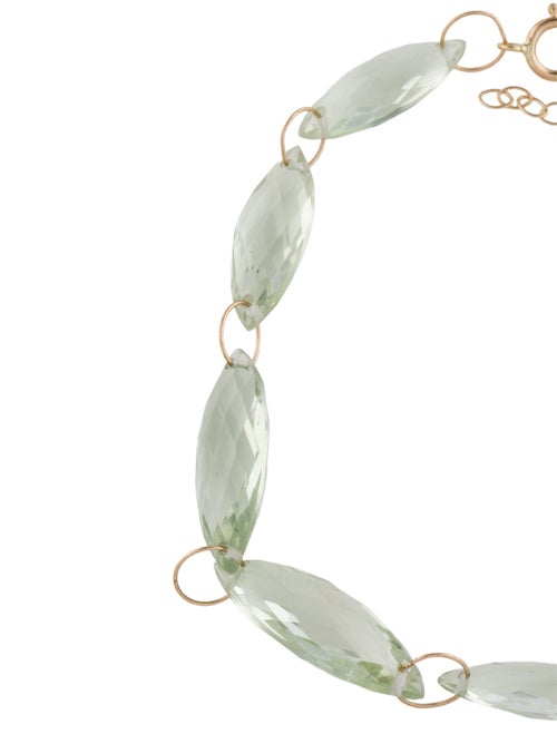 Bracelet 14K Prasiolite Link Bracelet