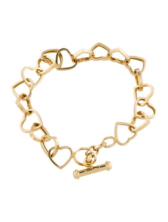 Bracelet 18K Heart Link Bracelet