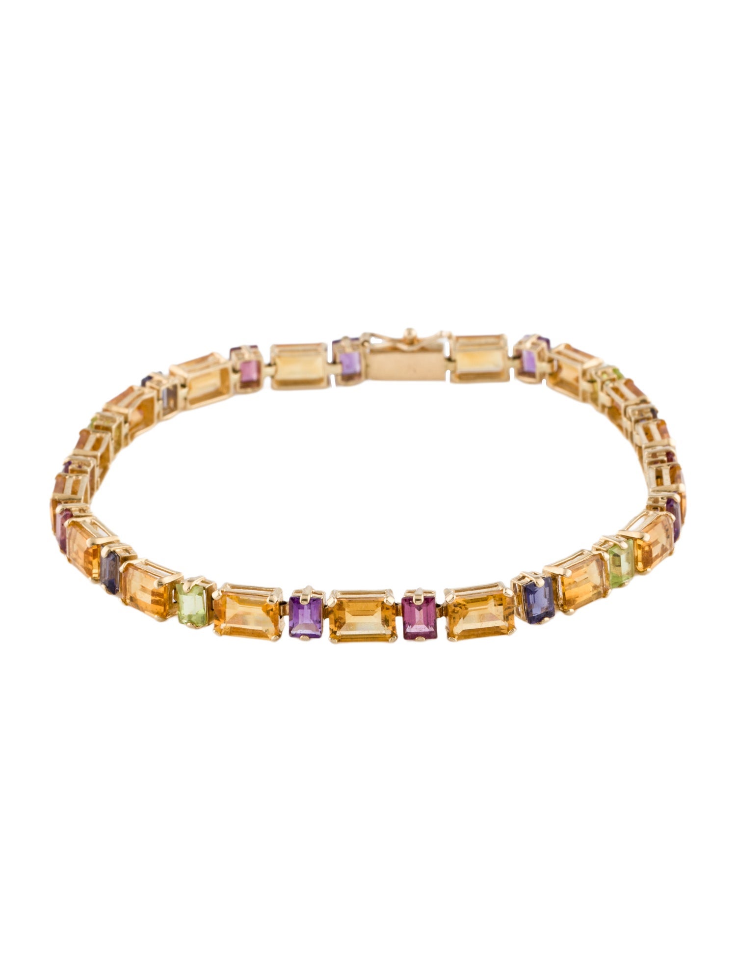 Bracelet 14K Multistone Link