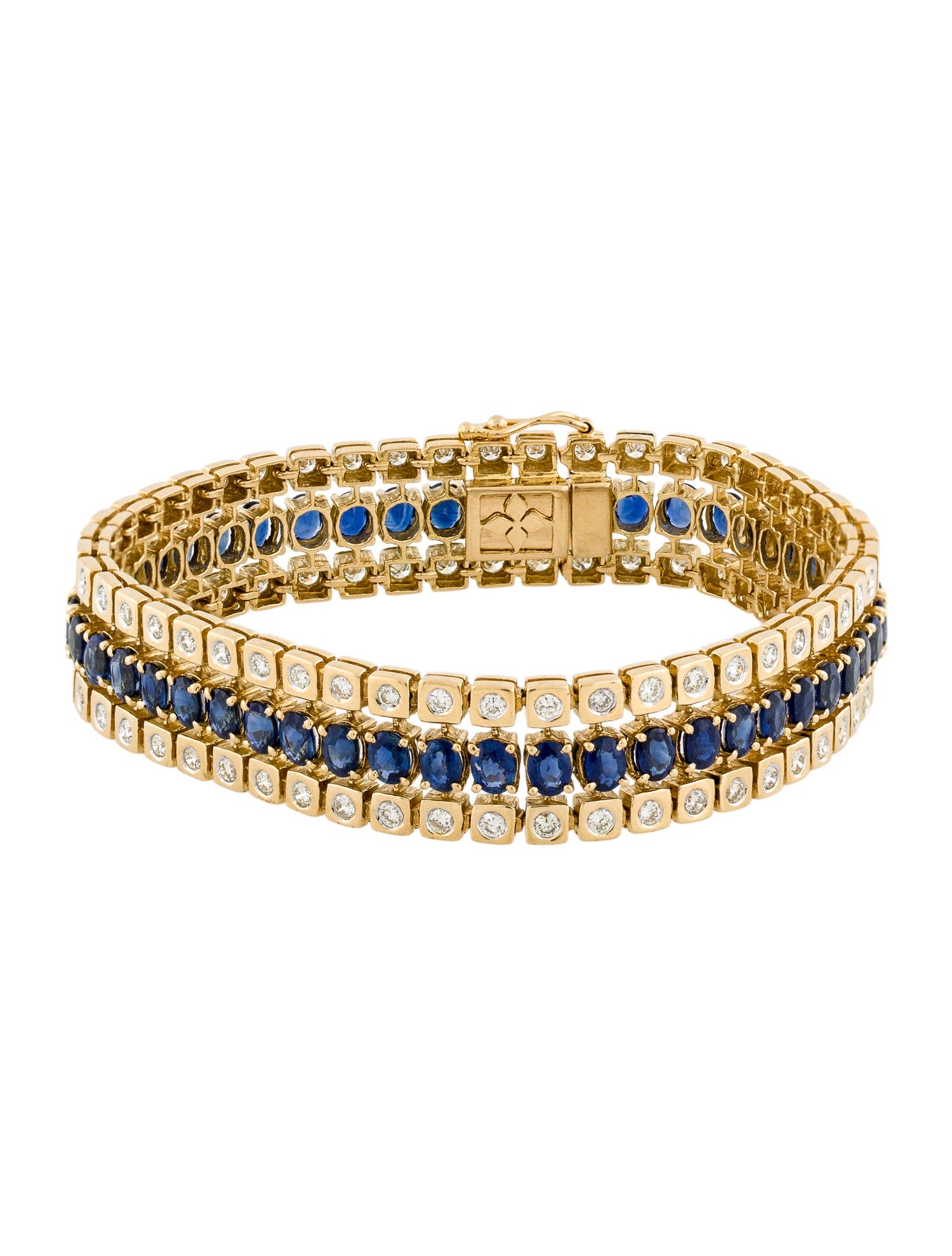 Bracelet 18K Sapphire & Diamond Link
