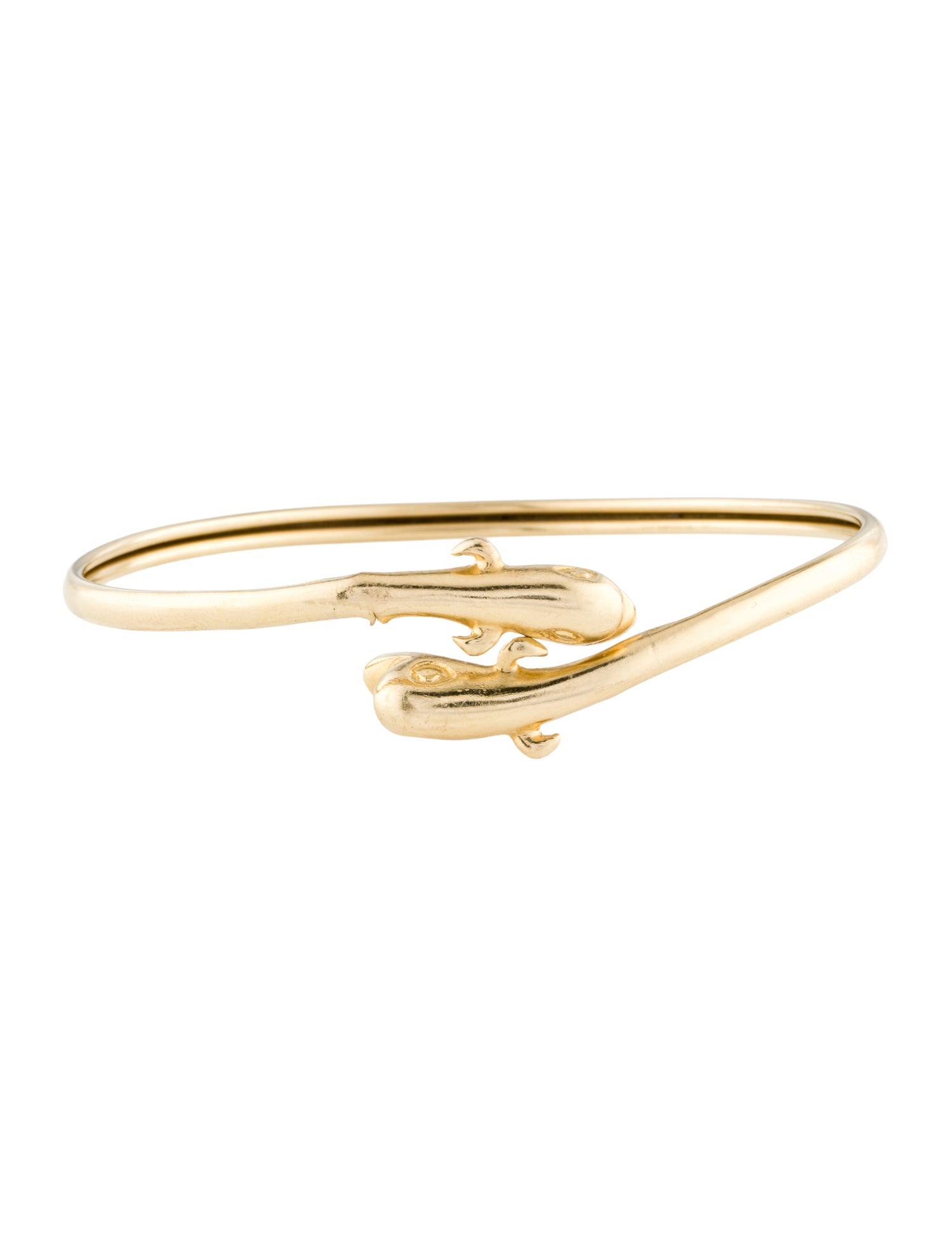 Bracelet 14K Double Dolphin Bangle