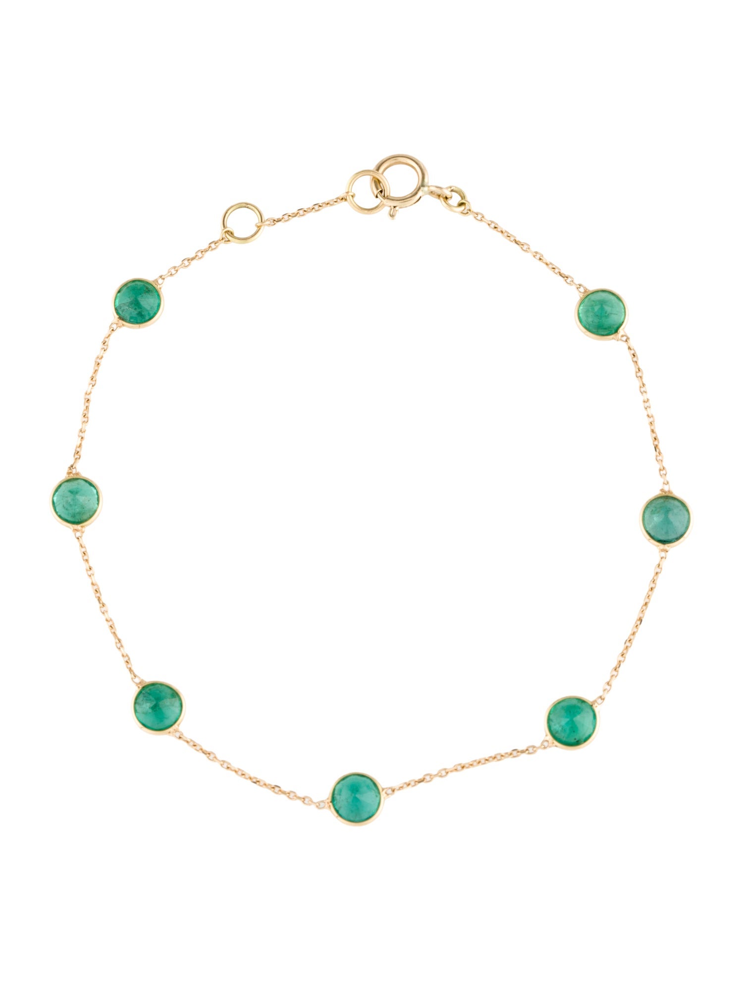 Bracelet 18K 1.82ctw Emerald Station