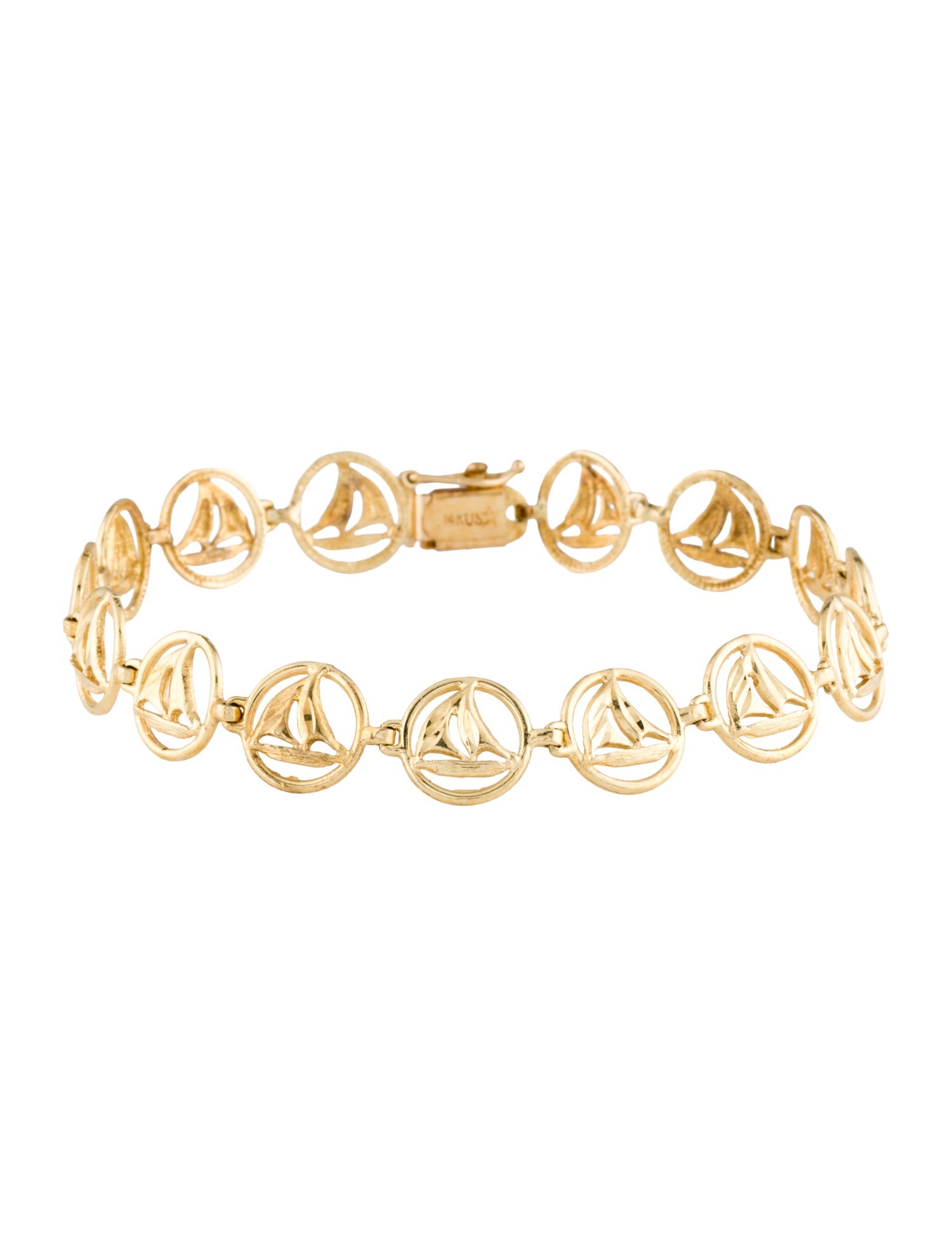 Bracelet 14K Sailboat Station