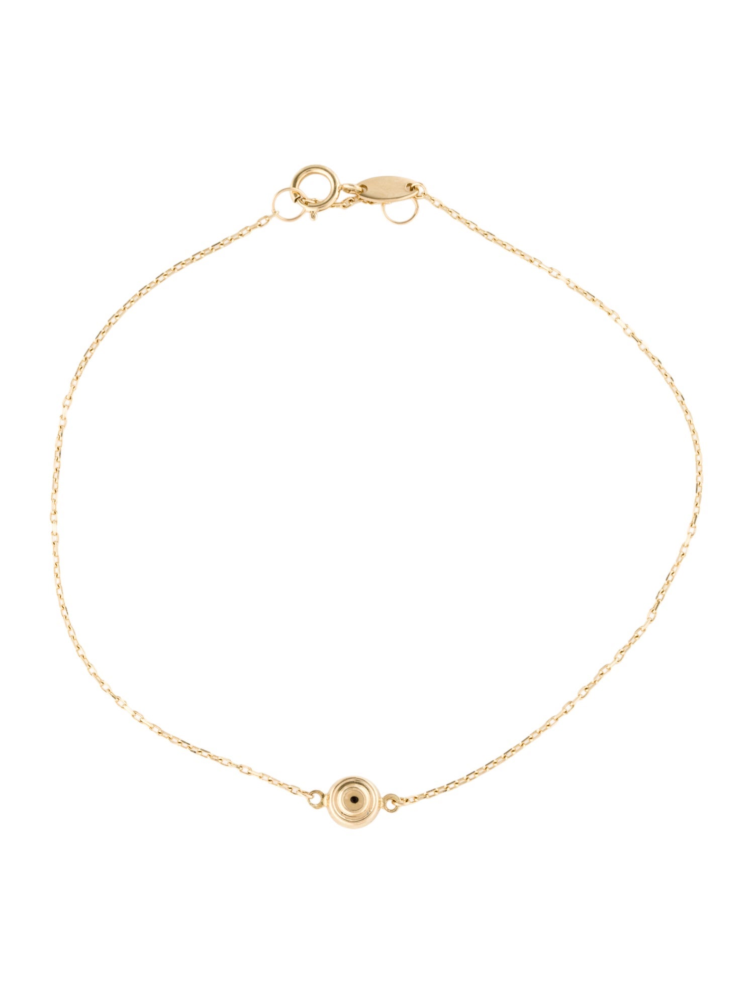 Bracelet 14K Evil Eye Charm