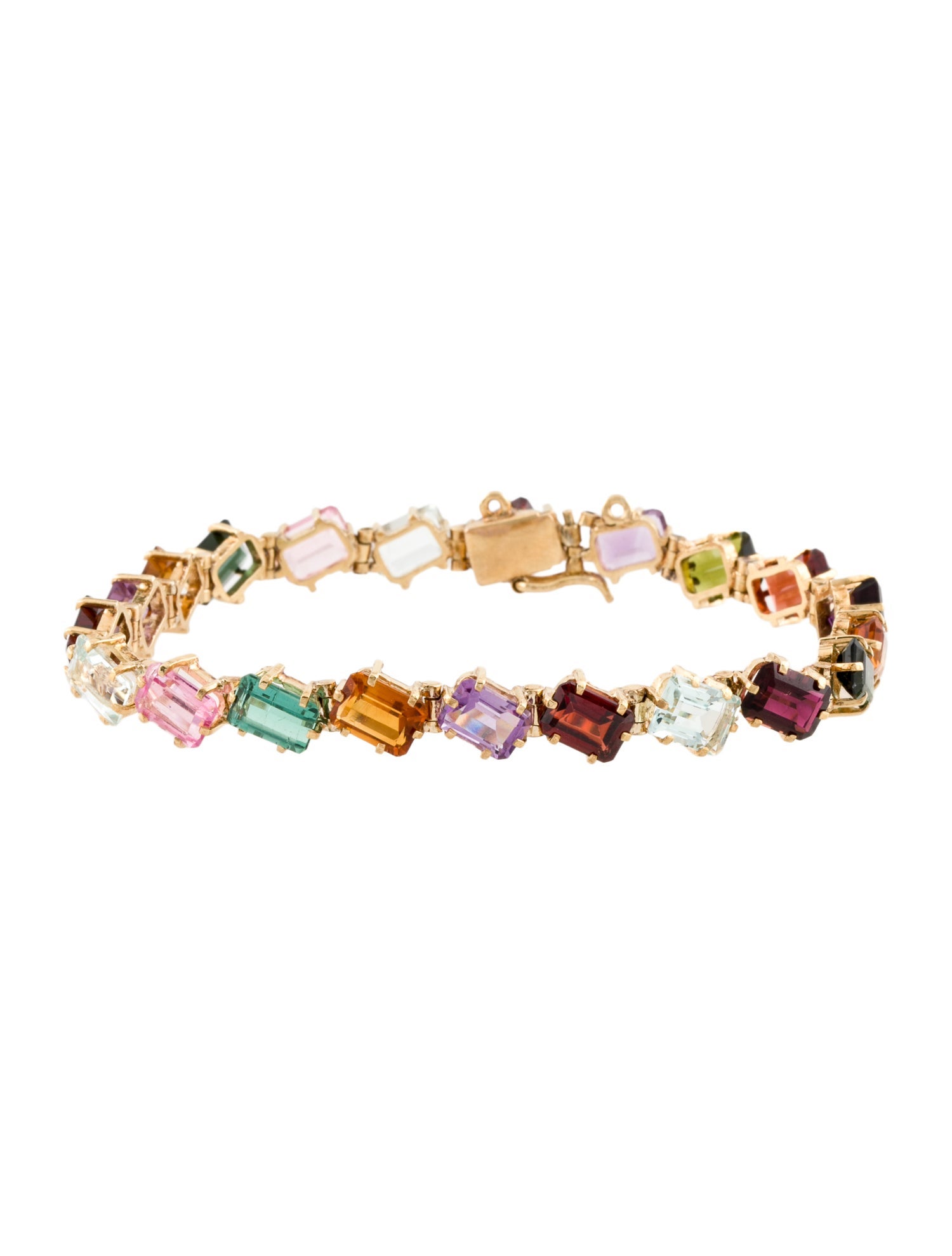 Bracelet 18K Multistone Link