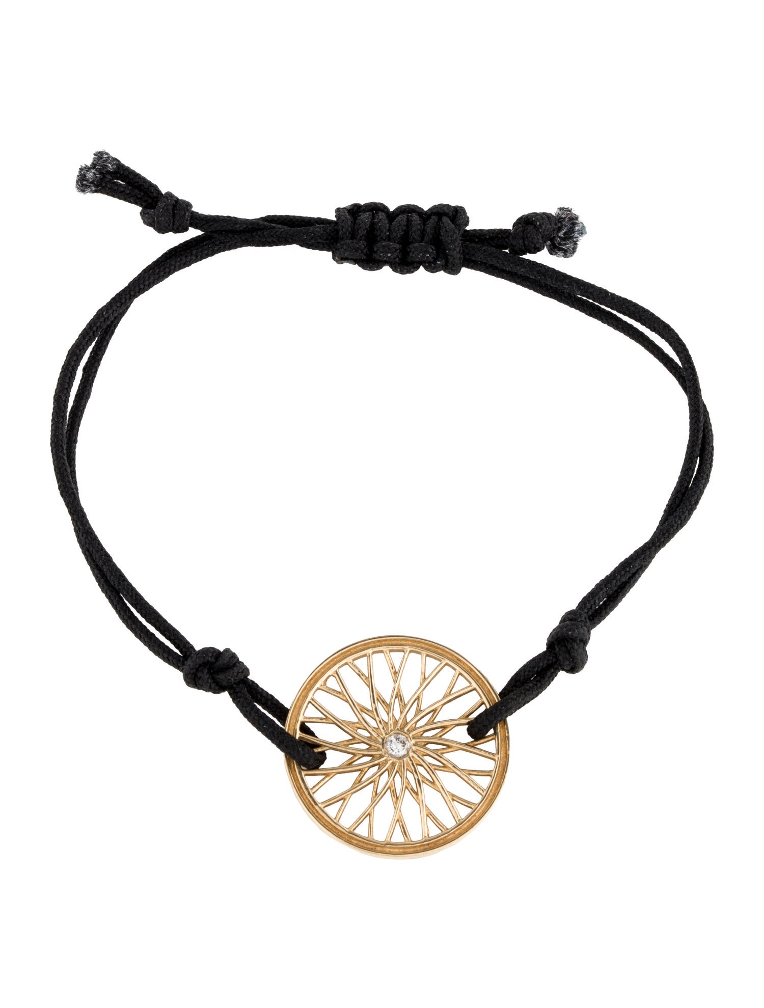 Bracelet 14K Diamond Wagon Wheel Charm