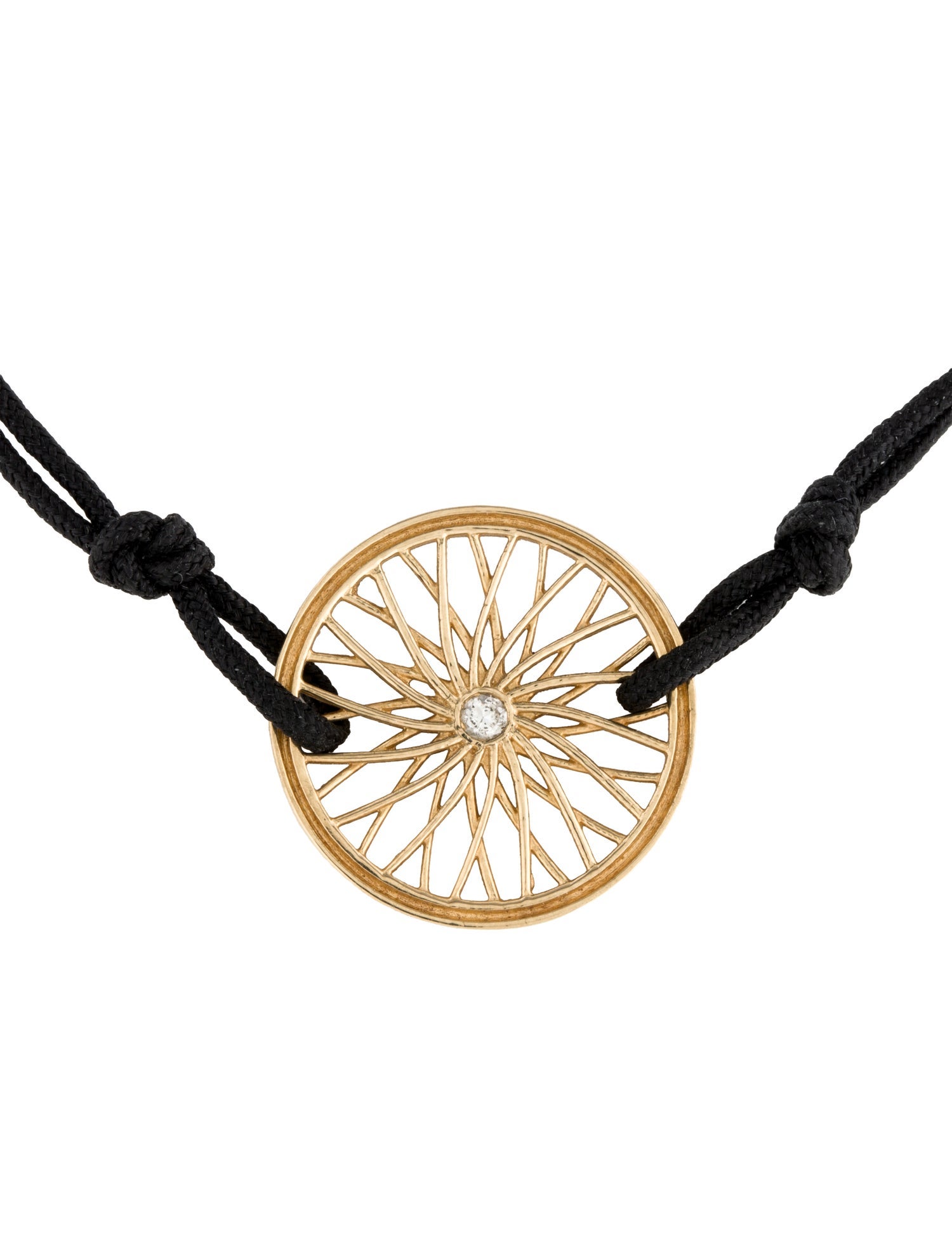 Bracelet 14K Diamond Wagon Wheel Charm