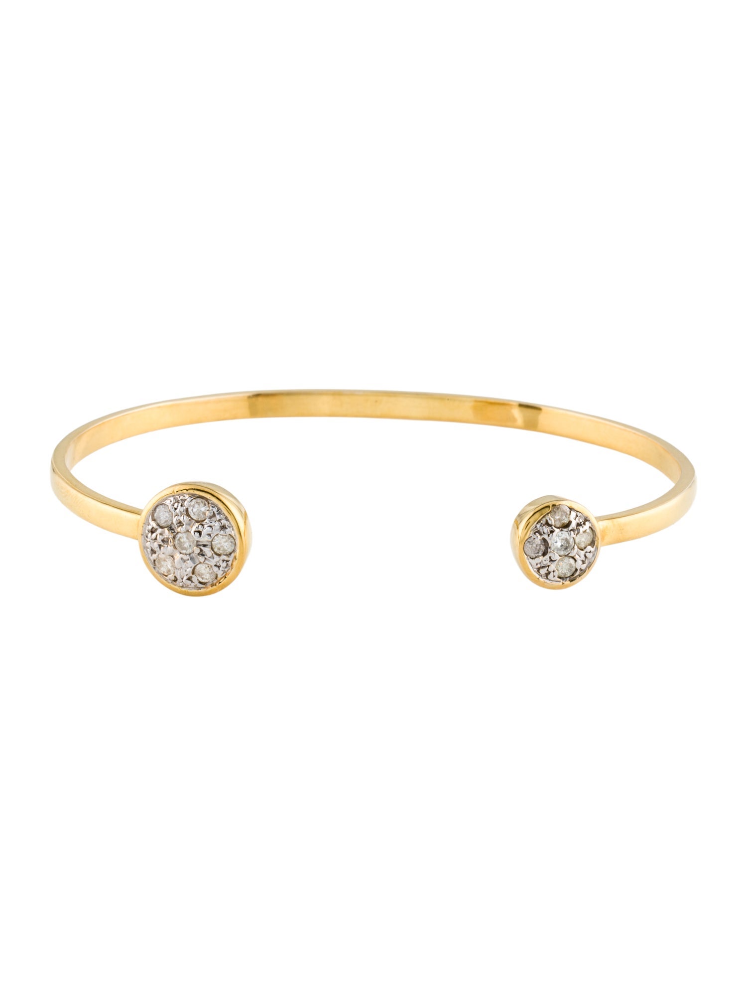 Bracelet 14K Diamond Open Cuff