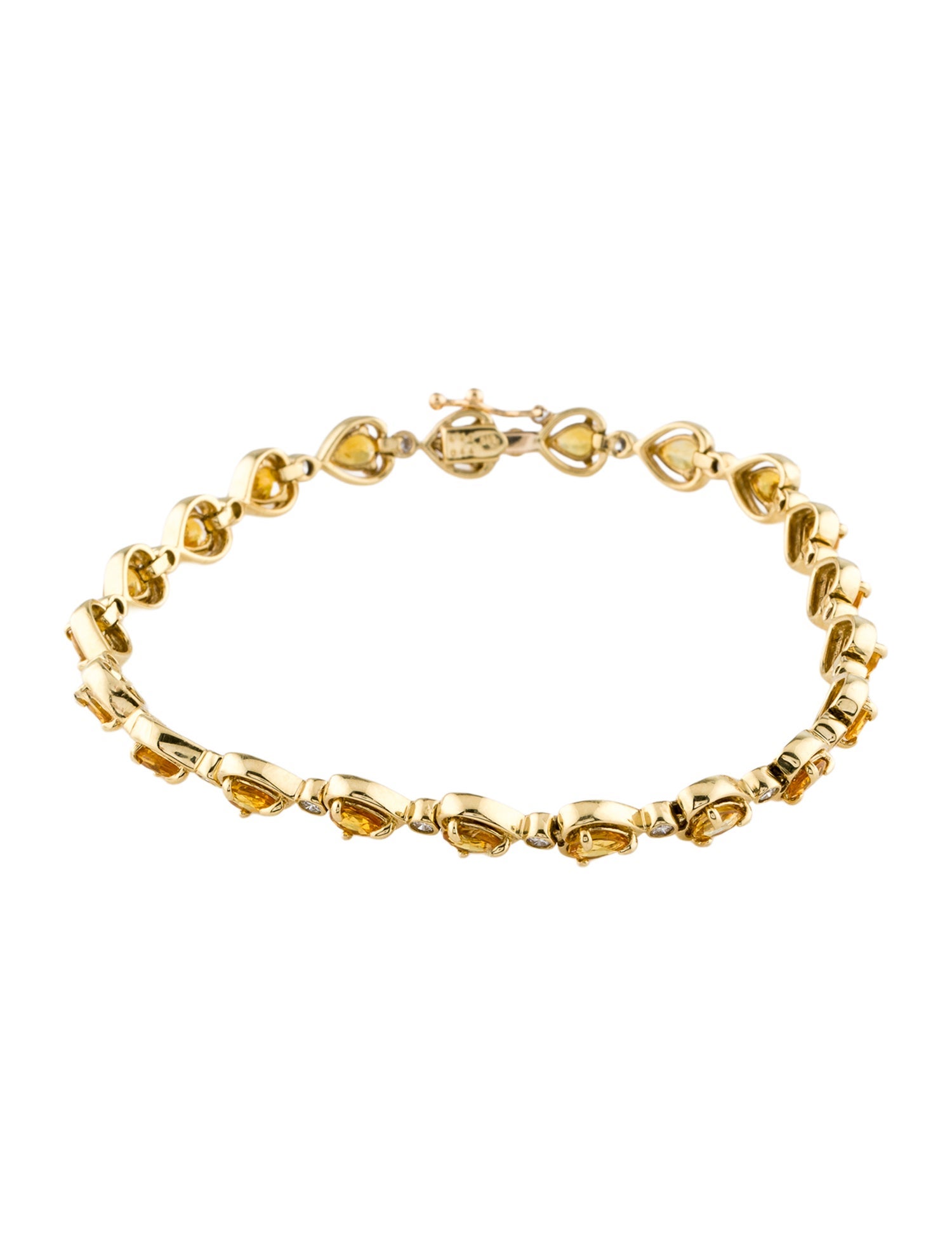 Bracelet 18K 4.46ctw Sapphire & Diamond Link