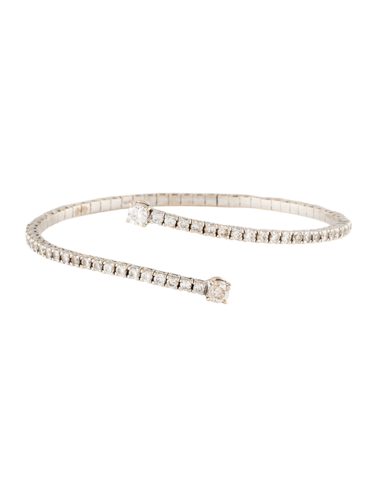 Bracelet 18K 1.84ctw Diamond Open Cuff Bracelet