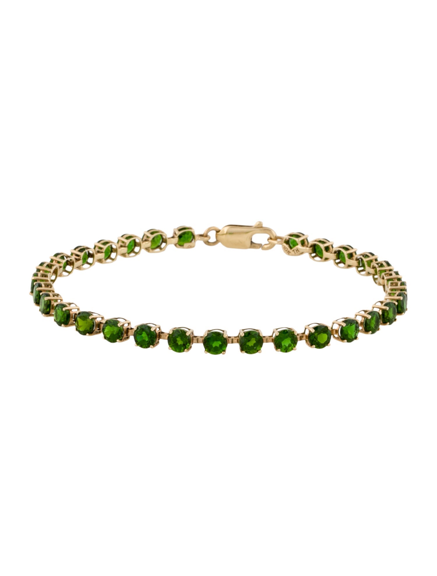 Bracelet 10K 9.06ctw Diopside Tennis Link