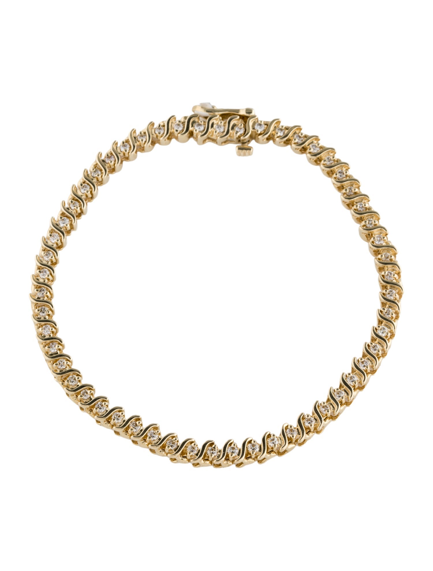 Bracelet 14K 1.08ctw Diamond Link