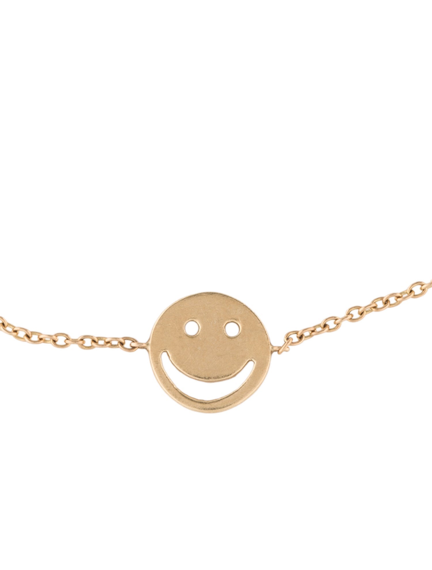 Bracelet 14K Smiley Face Link
