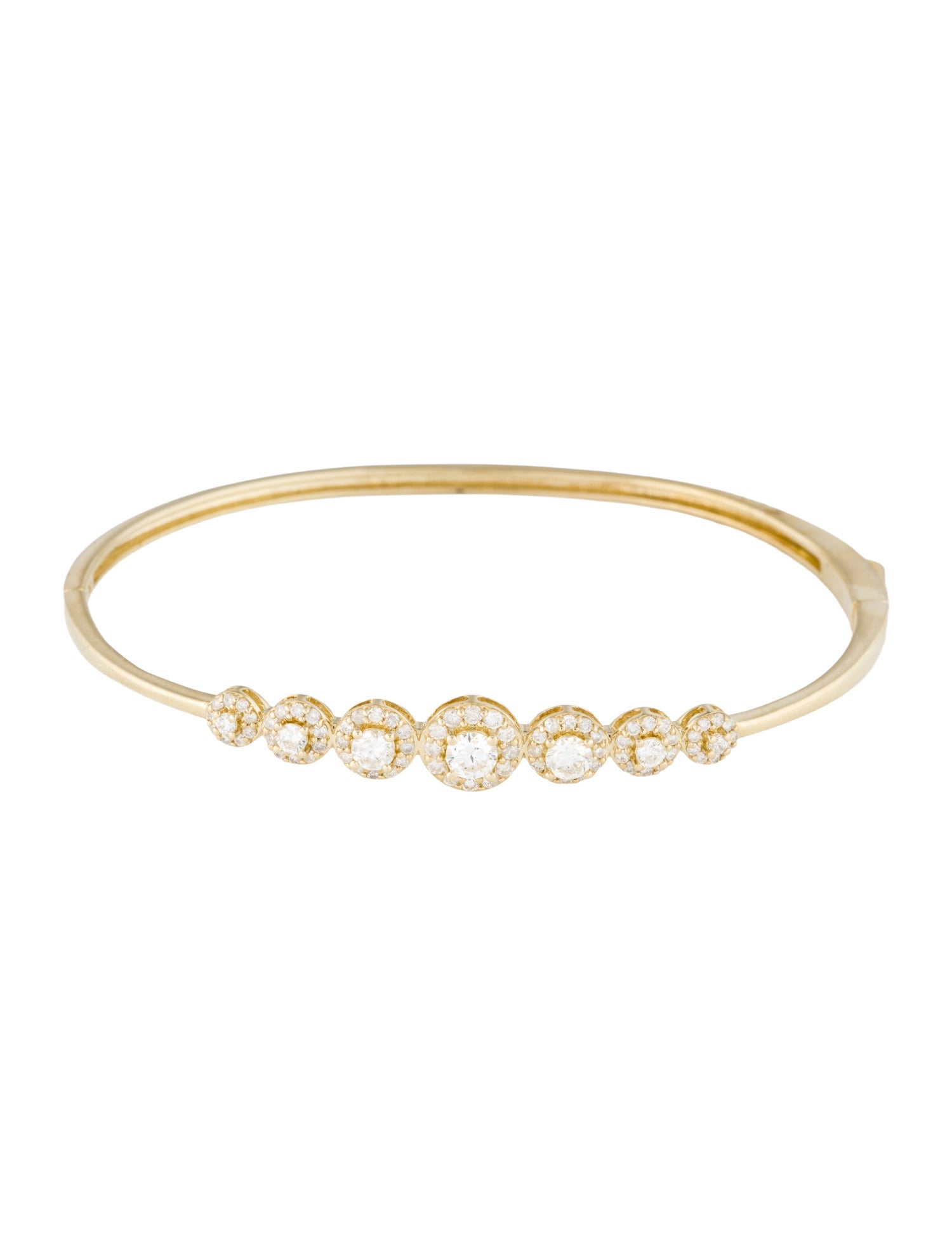 Bracelet 14K 1.00ctw Diamond Bangle w/ Tags