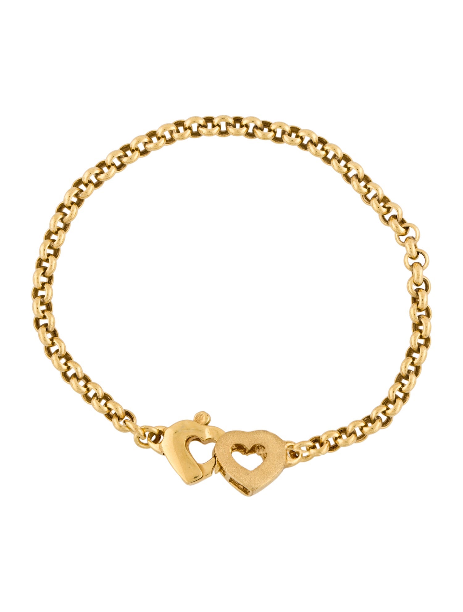 Bracelet Milros 14K Double Heart Link