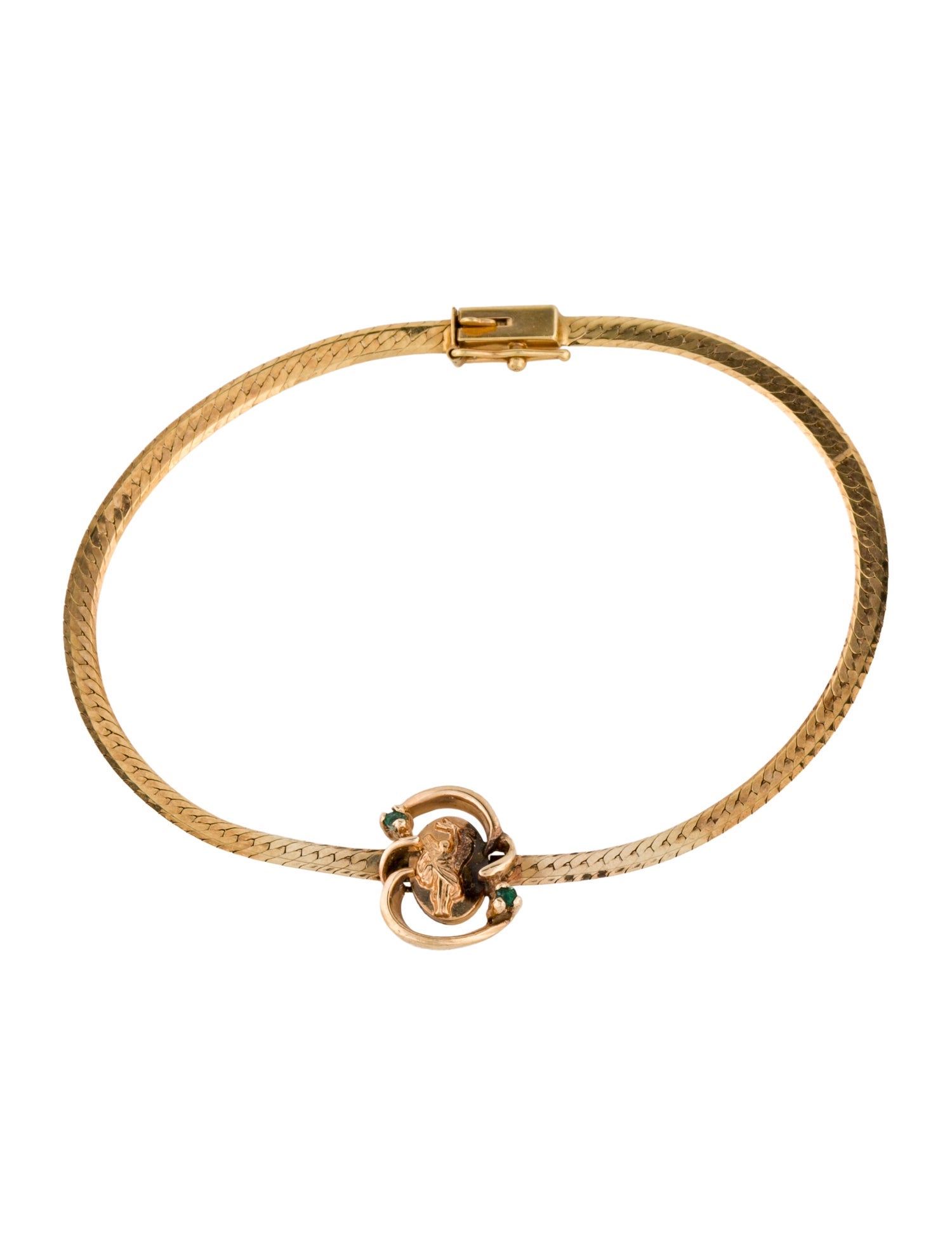 Bracelet 14K Emerald Station