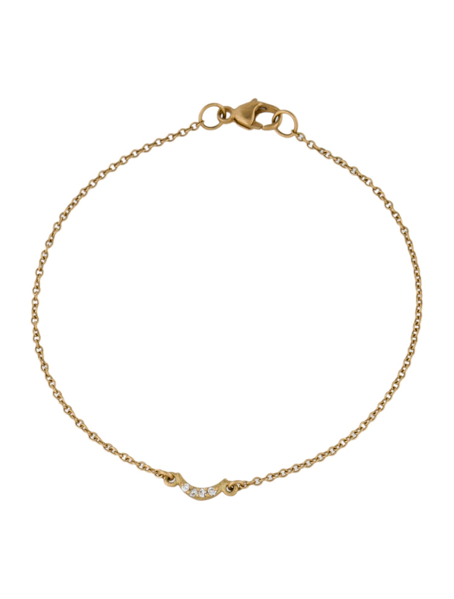 Bracelet 18K Diamond Half Moon Baby