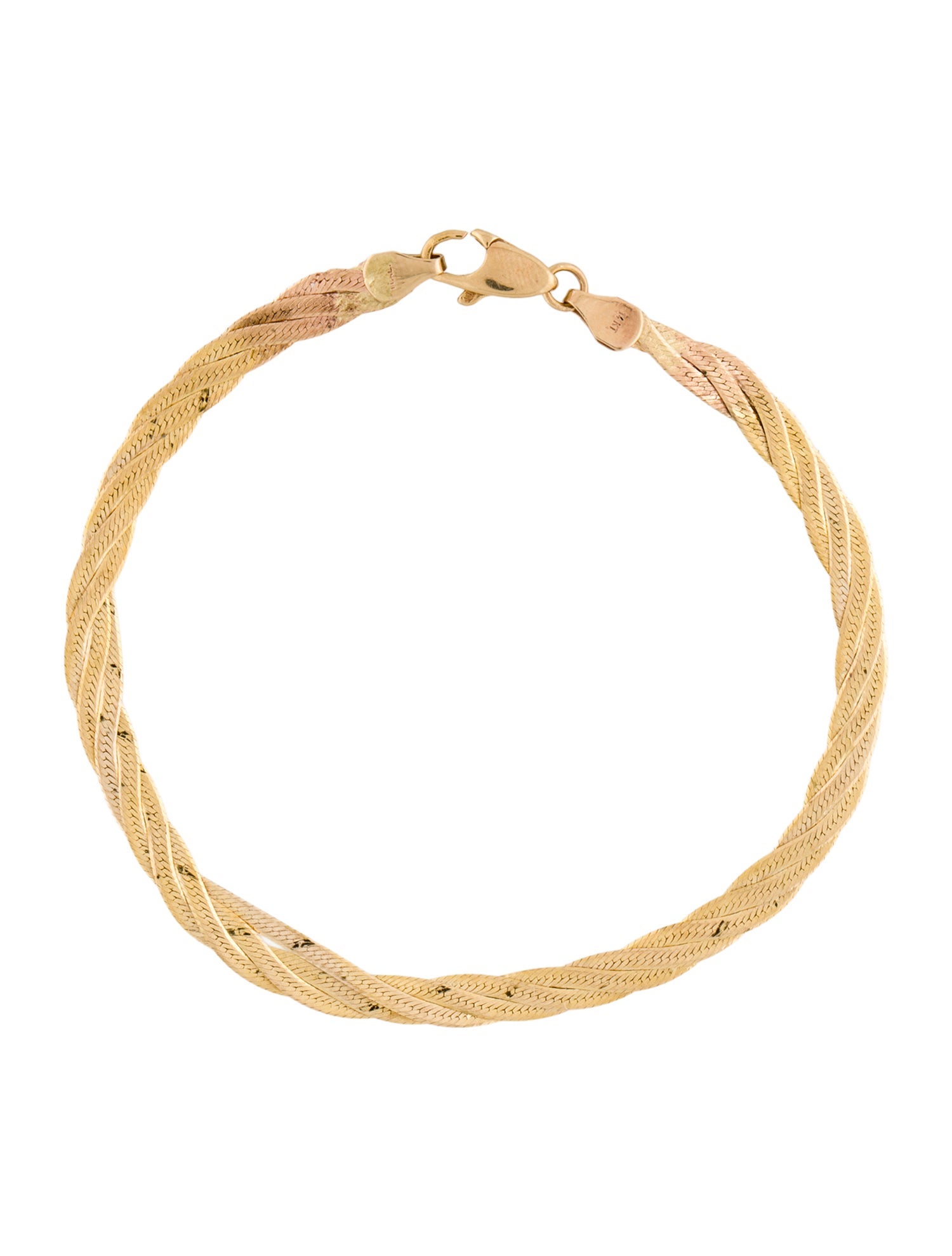 Bracelet 14K Braided Herringbone Link
