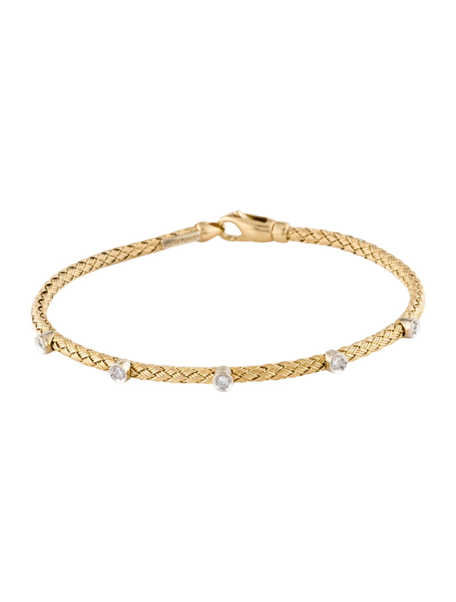 Bracelet 14K Diamond Woven Bangle