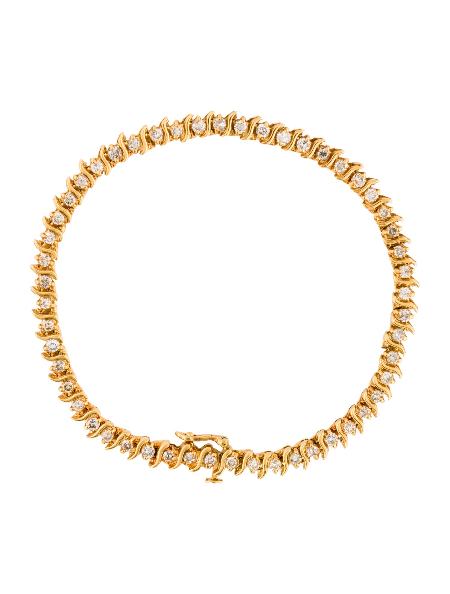 Bracelet 14K 2.08ctw Diamond Tennis Link