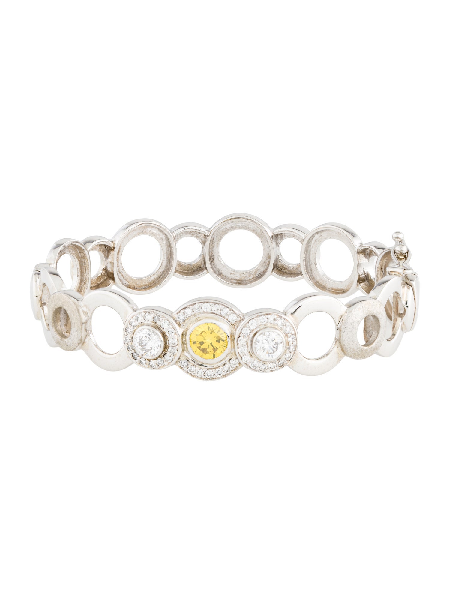 Bracelet 14K 2.85ctw Diamond Circles Station