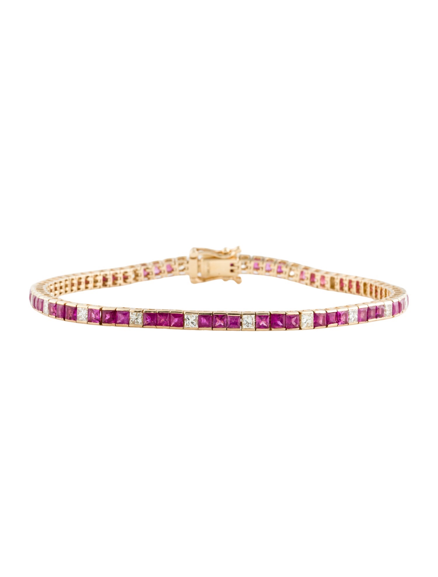 Bracelet 14K 4.82ctw Ruby & Diamond Link