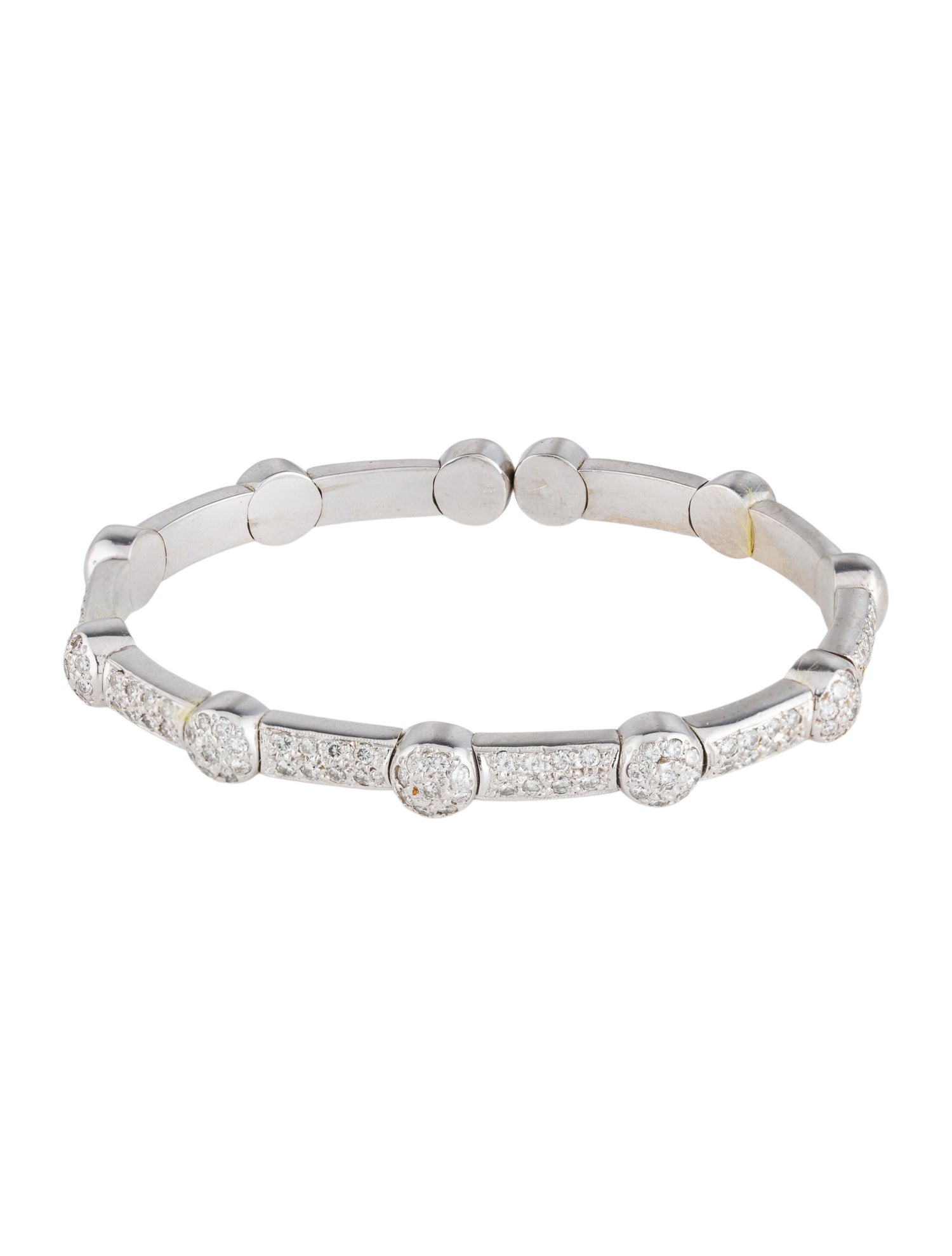 Bracelet 18K 1.39ctw Diamond Station Bangle