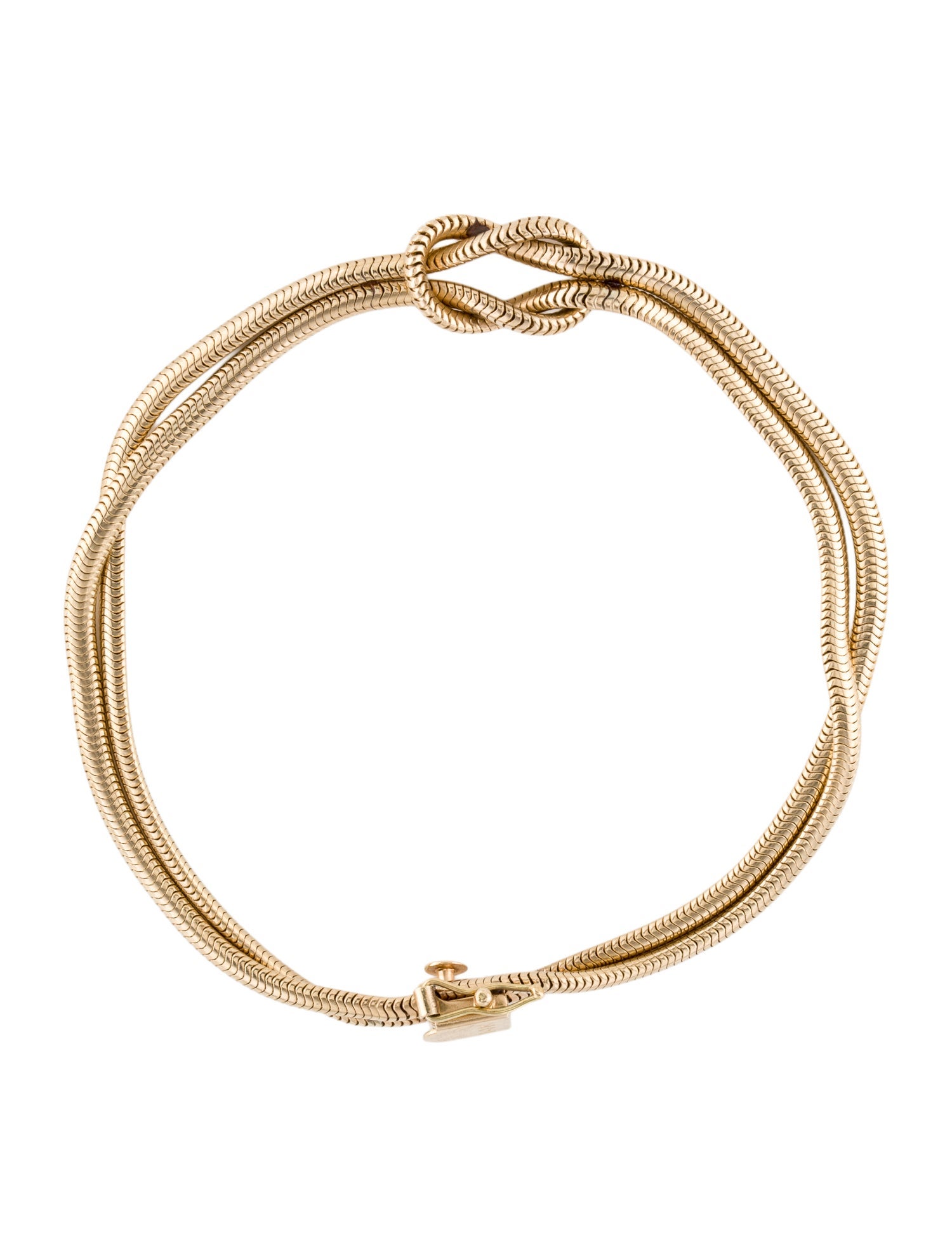 Bracelet 14K Double Chain Knot