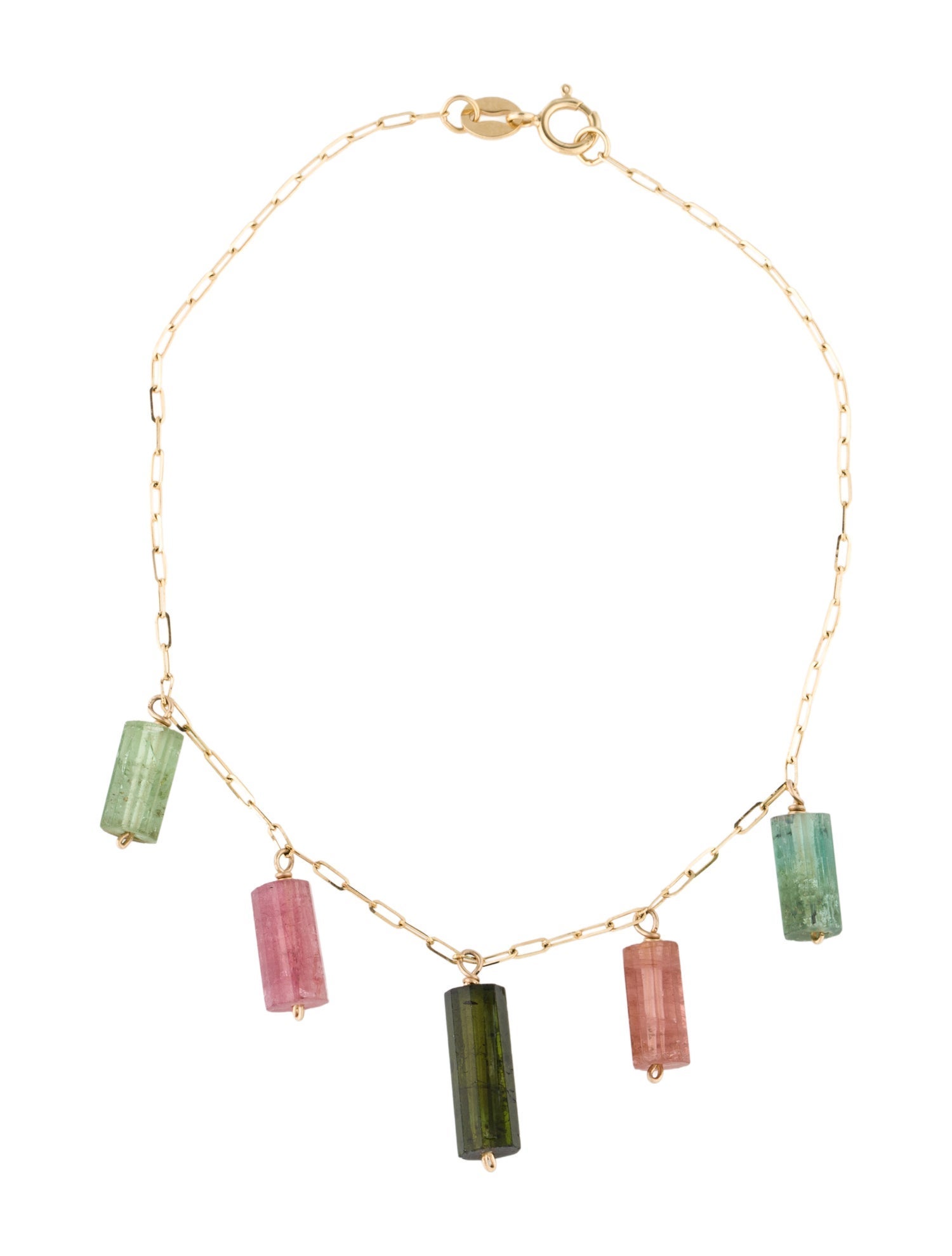 Bracelet 14K Tourmaline Charm Bracelet