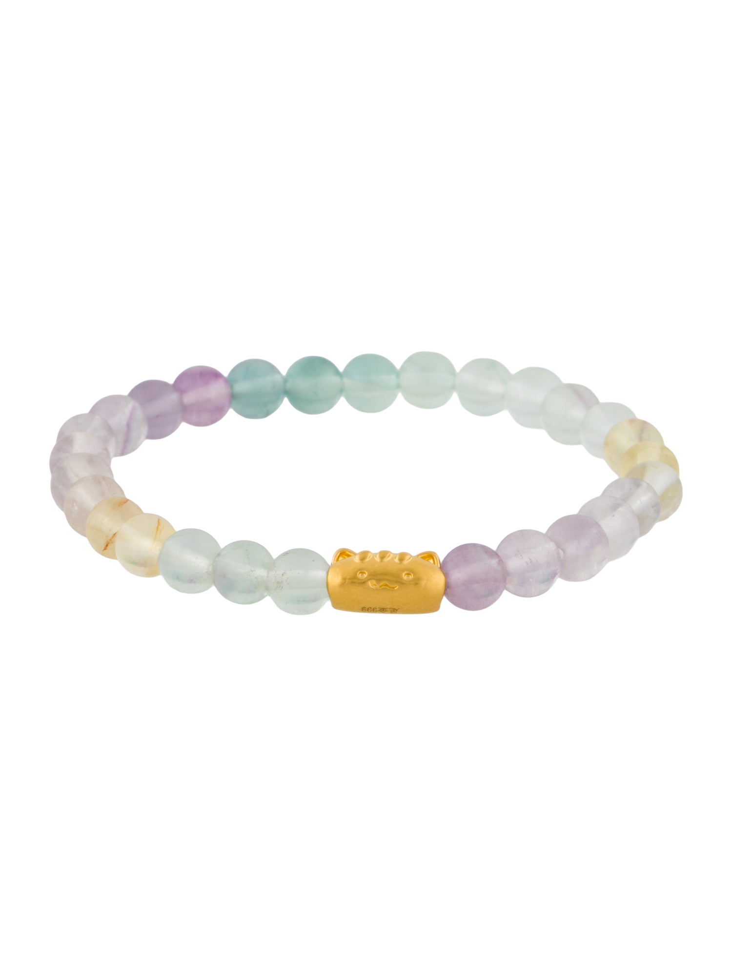 Bracelet 24K Fluorite Rainbow Bead