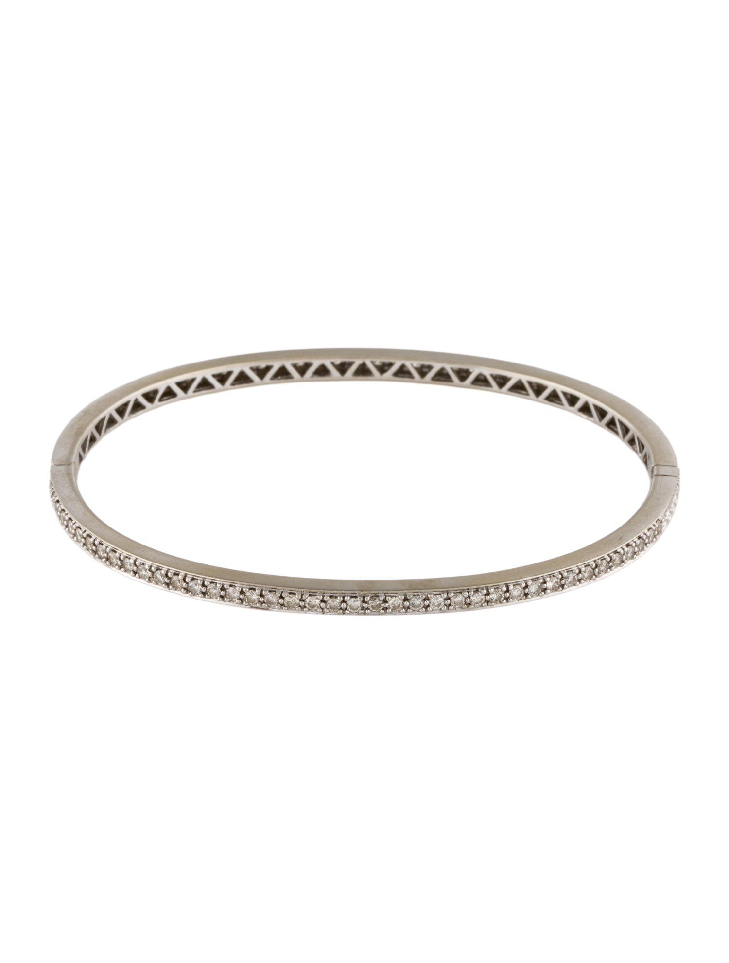 Bracelet 18K 1.36ctw Diamond Hinged Bangle