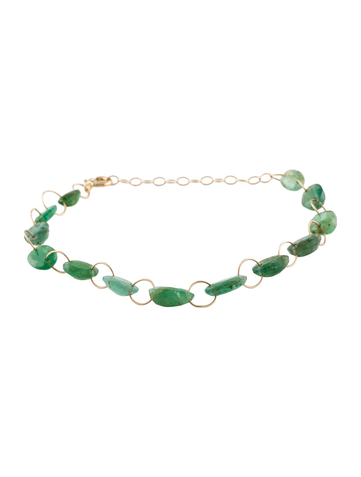 Bracelet 14K Emerald Link Bracelet