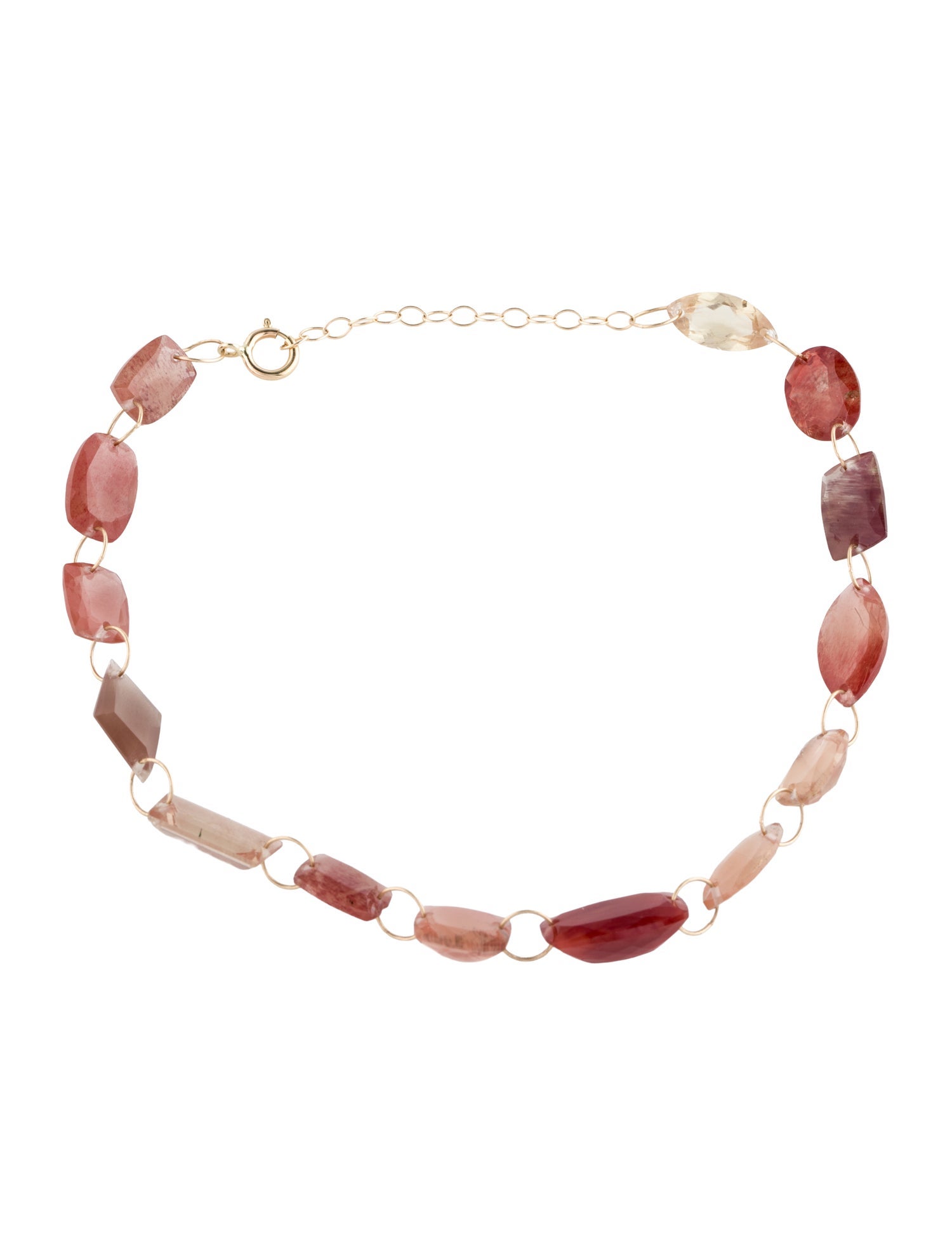 Bracelet 14K Andesine Station Link Bracelet