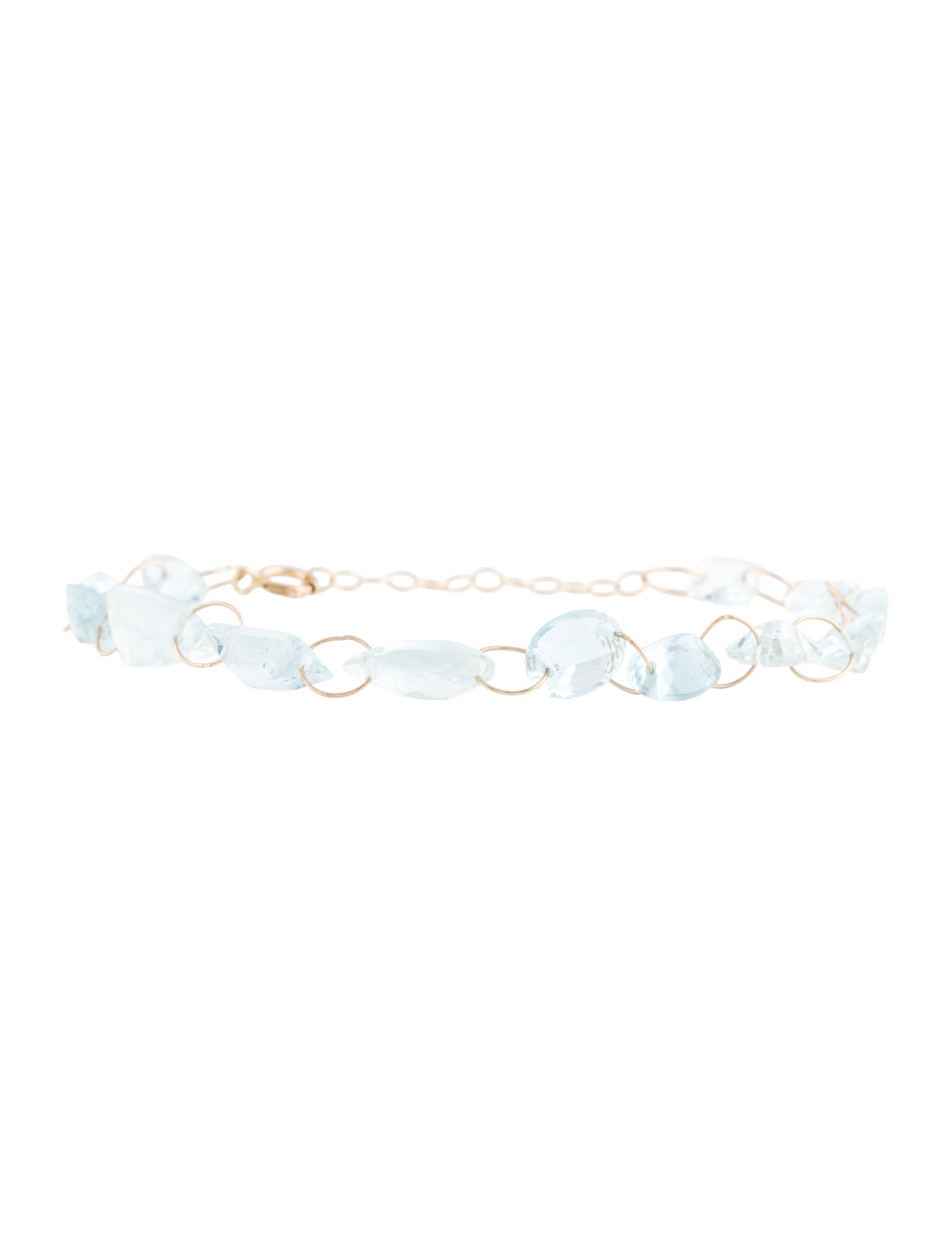 Bracelet 14K Aquamarine Station Bracelet