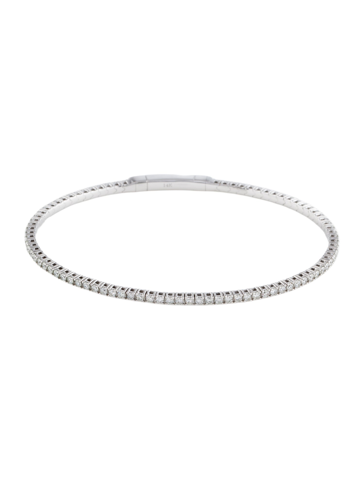 Bracelet 14K Diamond Flexible Bangle Bracelet