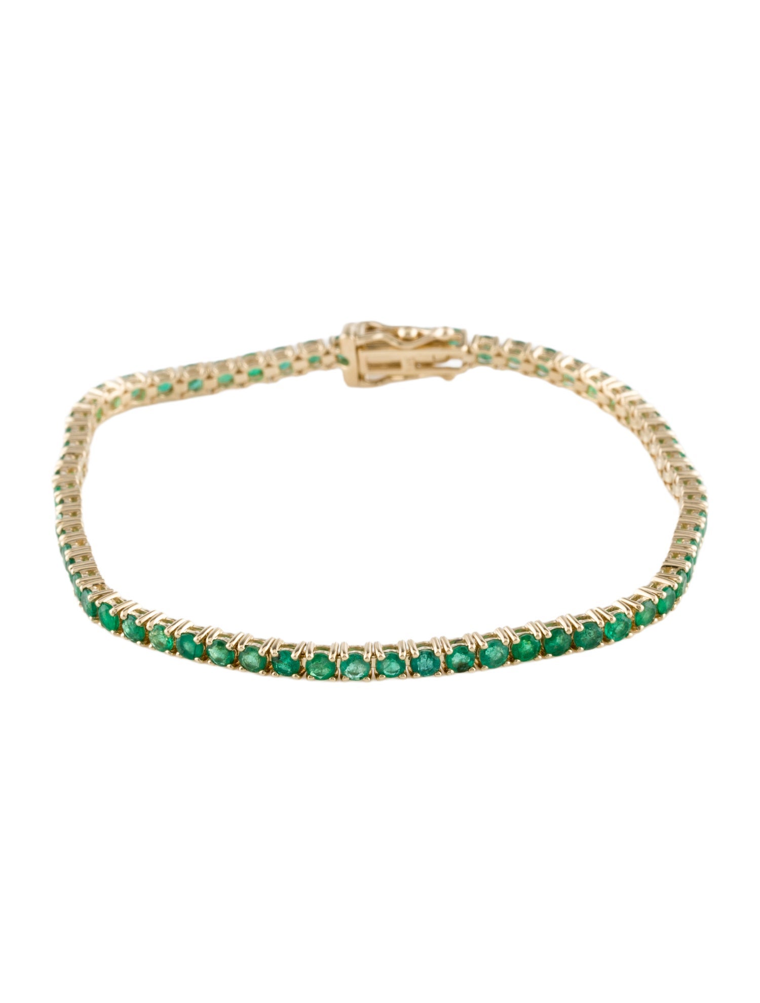 Bracelet 14K 2.94ctw Emerald Link Bracelet
