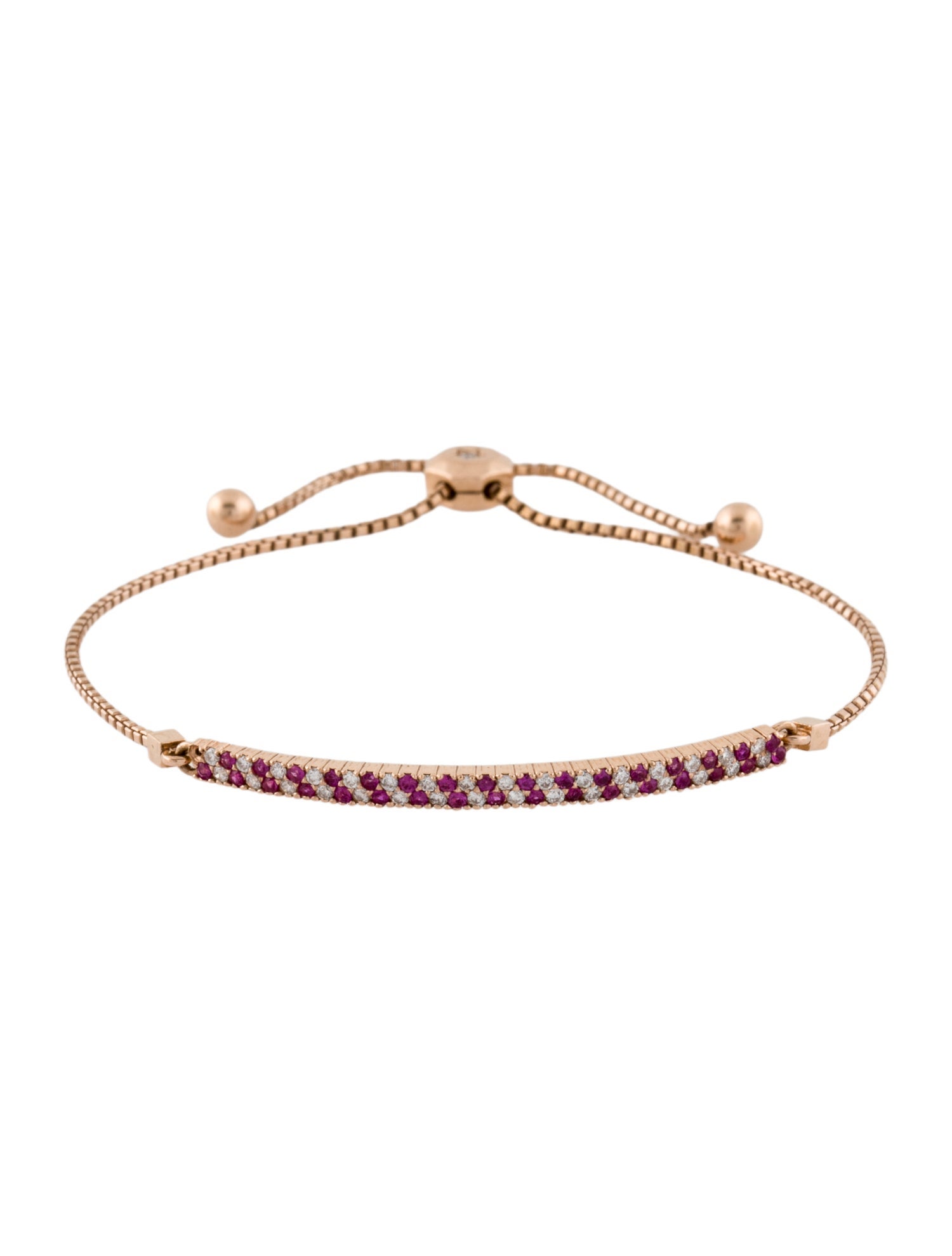 Bracelet 14K Diamond & Ruby Bracelet