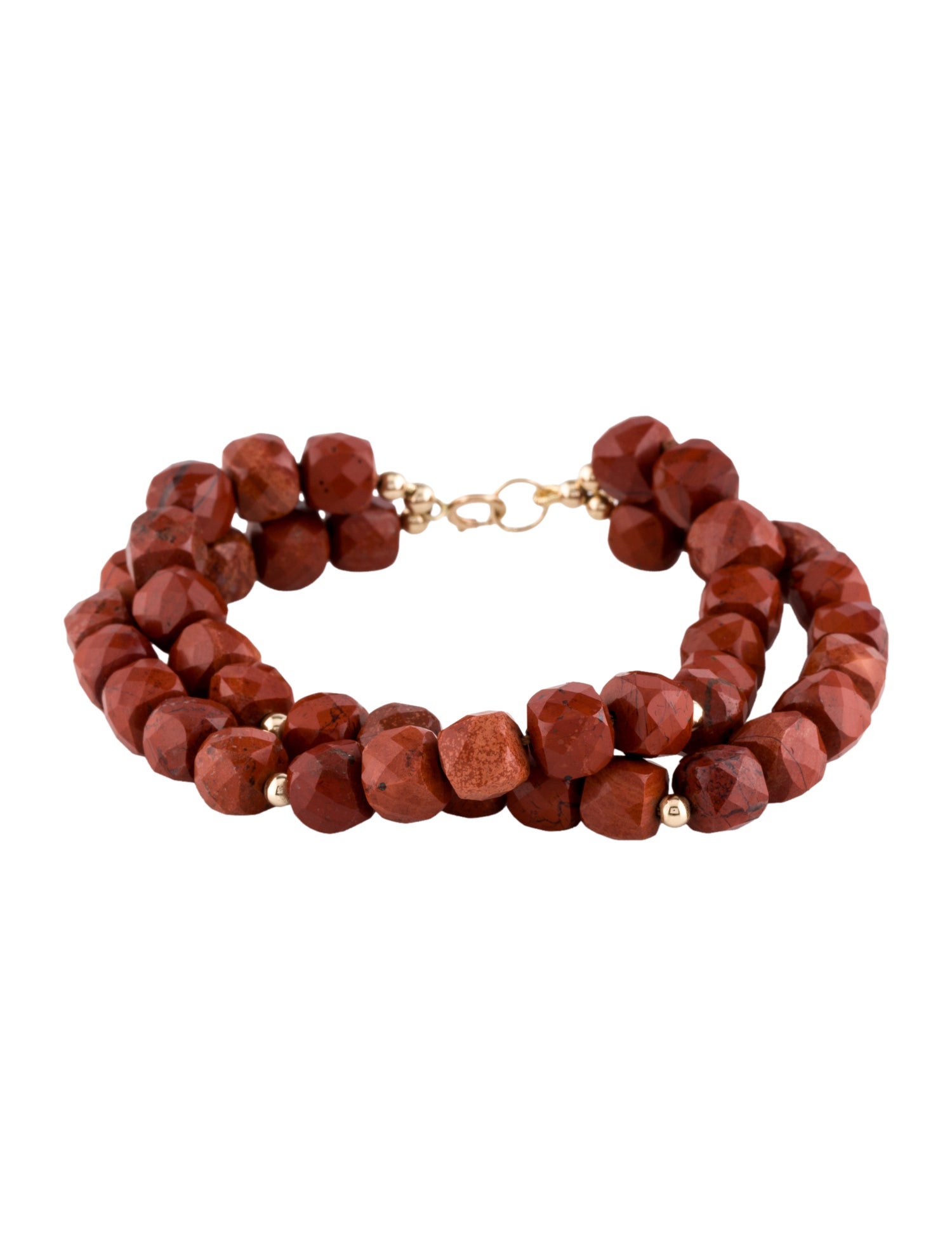Bracelet 14K Jasper Double Strand Bead Bracelet