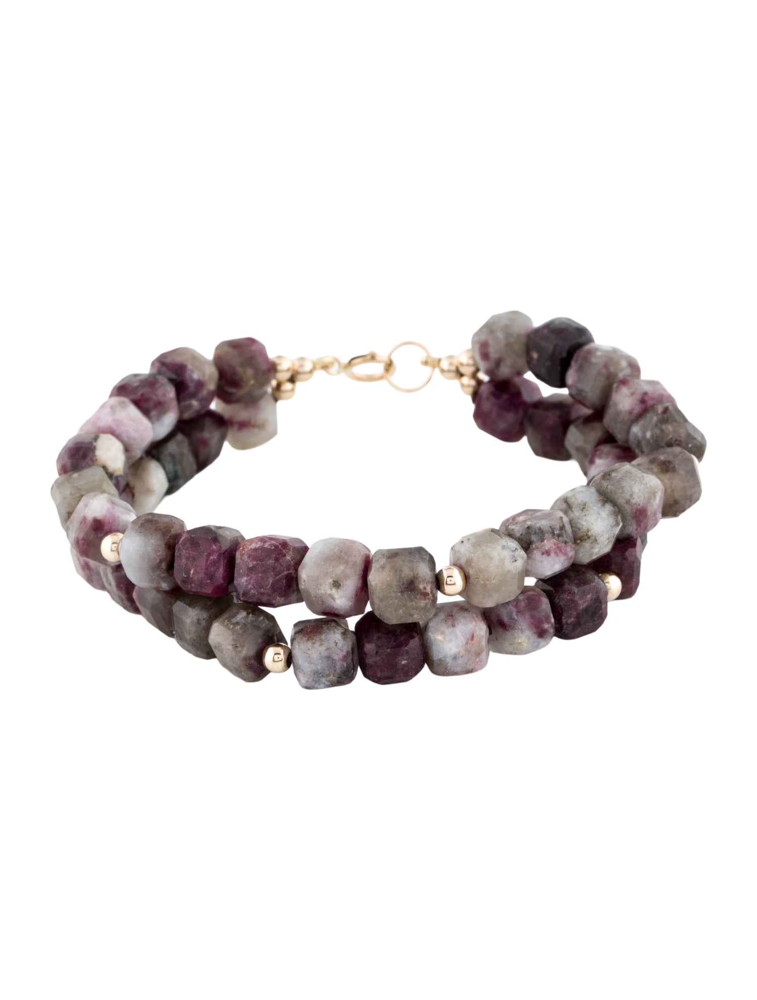 Bracelet 14K Tourmaline Double Strand Bead